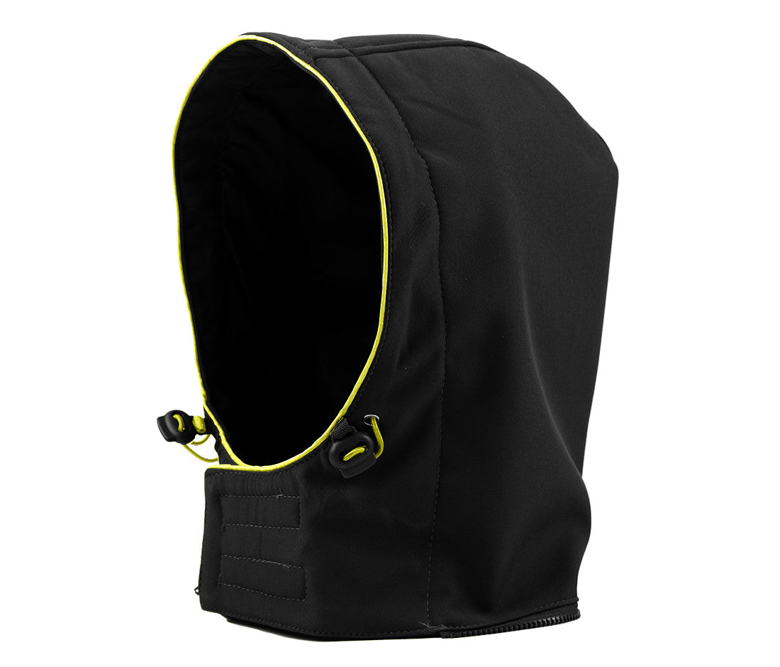 Capuche en Softshell Avec Biais Contrasté - Black/fluo Yellow