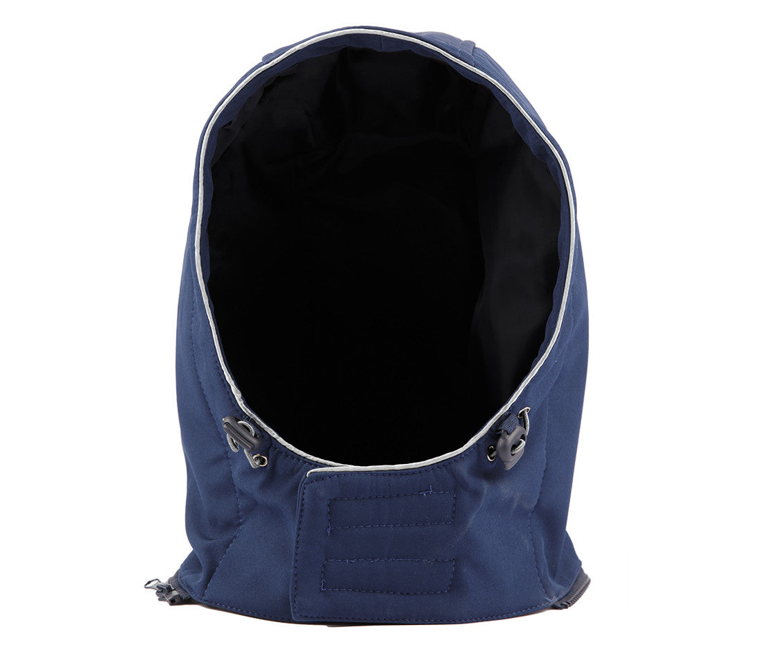 Capuche en Softshell Avec Biais Contrasté - Navy/silver