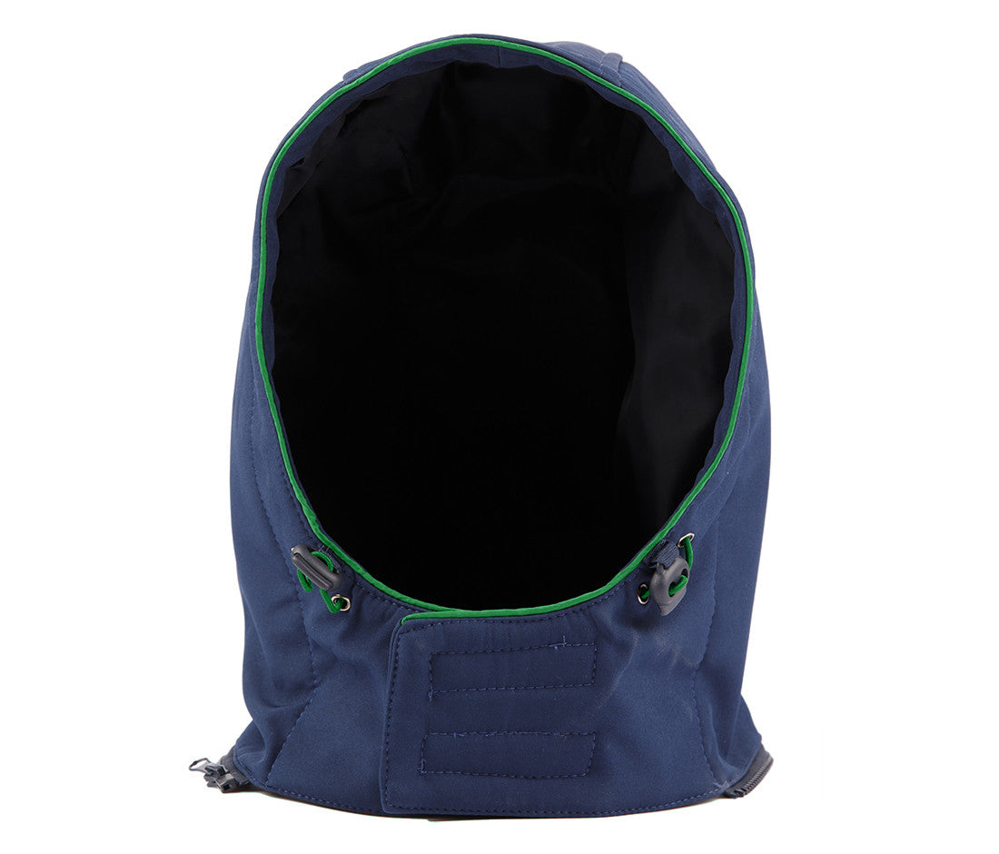 Capuche en Softshell Avec Biais Contrasté - Navy/fluo Green