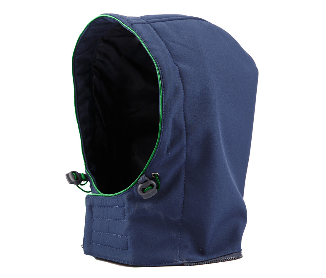 Capuche en Softshell Avec Biais Contrasté - Navy/fluo Green