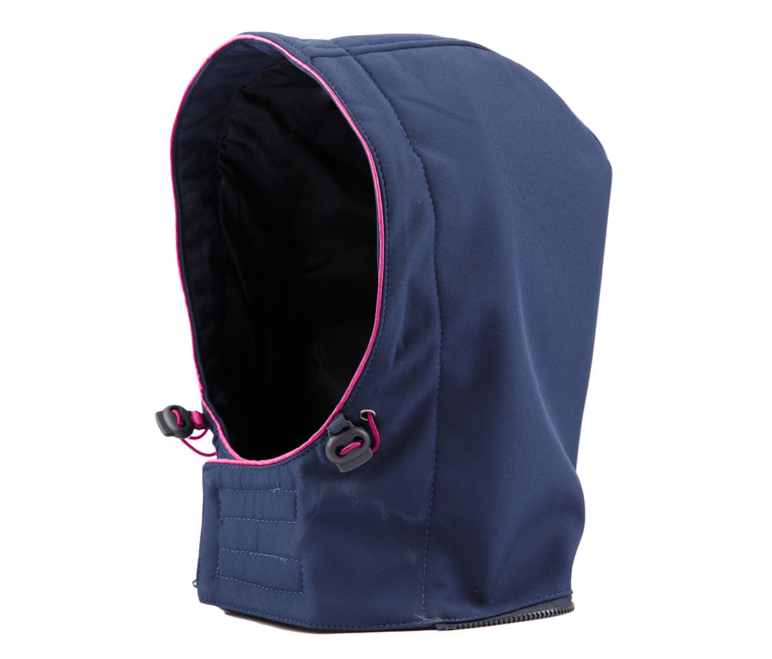 Capuche en Softshell Avec Biais Contrasté - Navy/fluo Pink