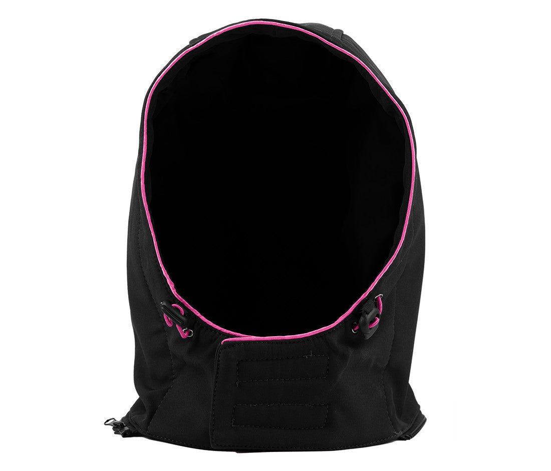 Capuche en Softshell Avec Biais Contrasté - Black/fluo Pink