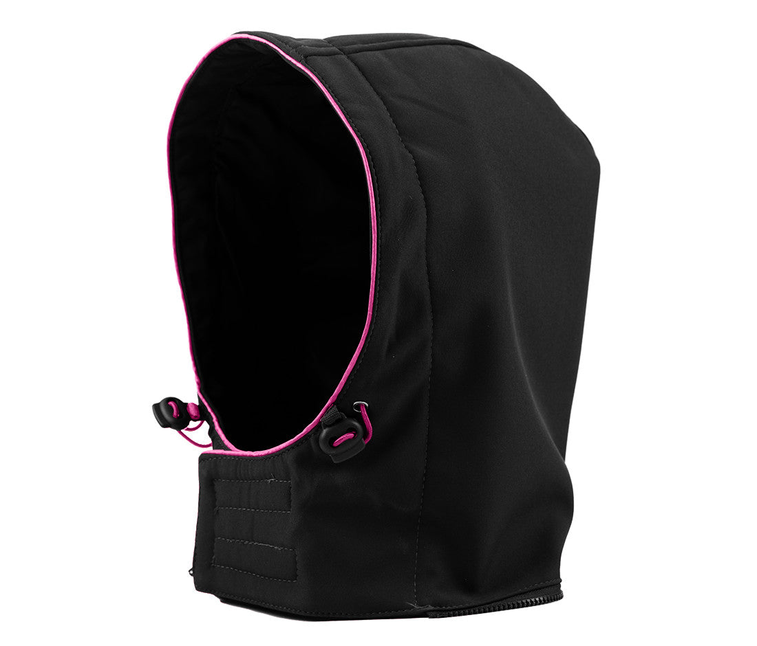 Capuche en Softshell Avec Biais Contrasté - Black/fluo Pink