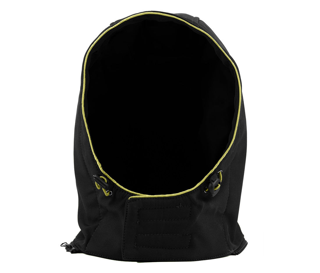 Capuche en Softshell Avec Biais Contrasté - Black/metal Gold