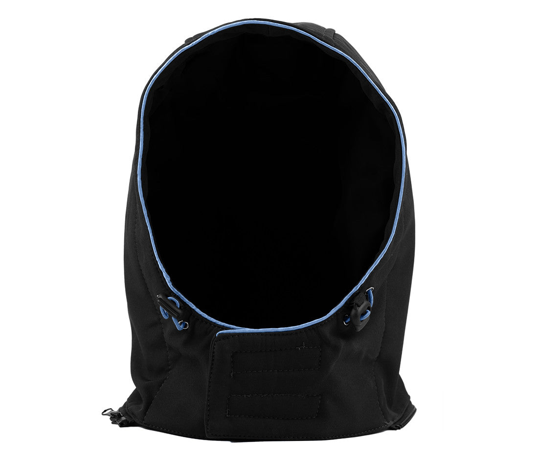 Capuche en Softshell Avec Biais Contrasté - Black/sky