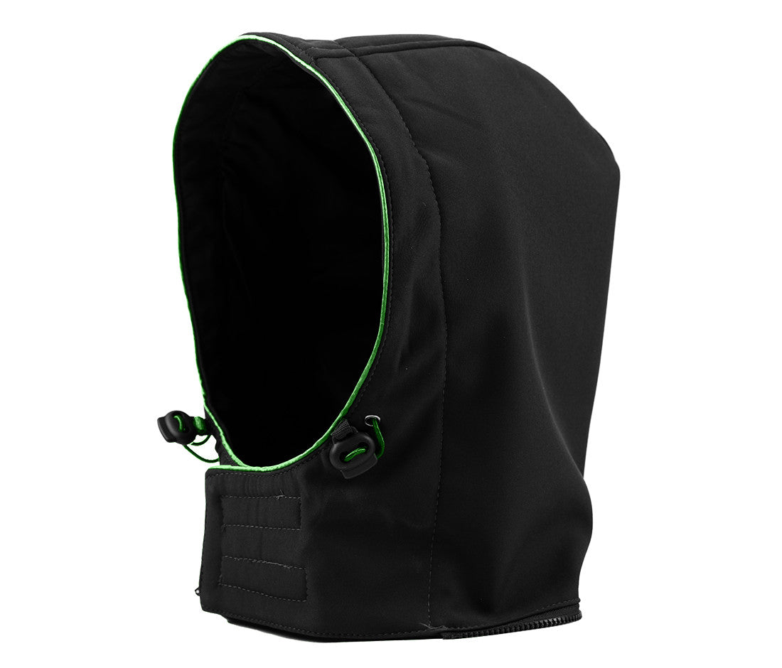 Capuche en Softshell Avec Biais Contrasté - Black/apple Green