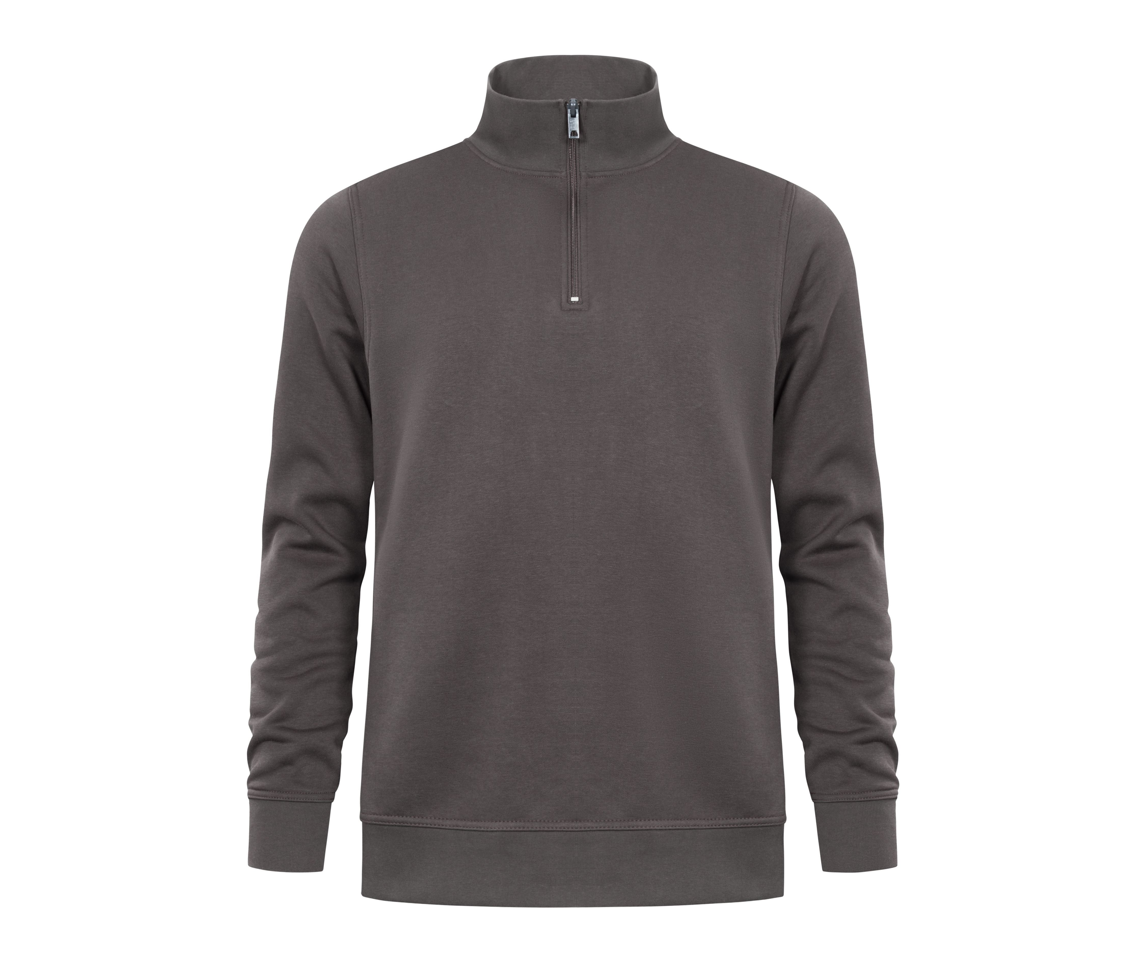 Sweat Col Zippé - Charcoal