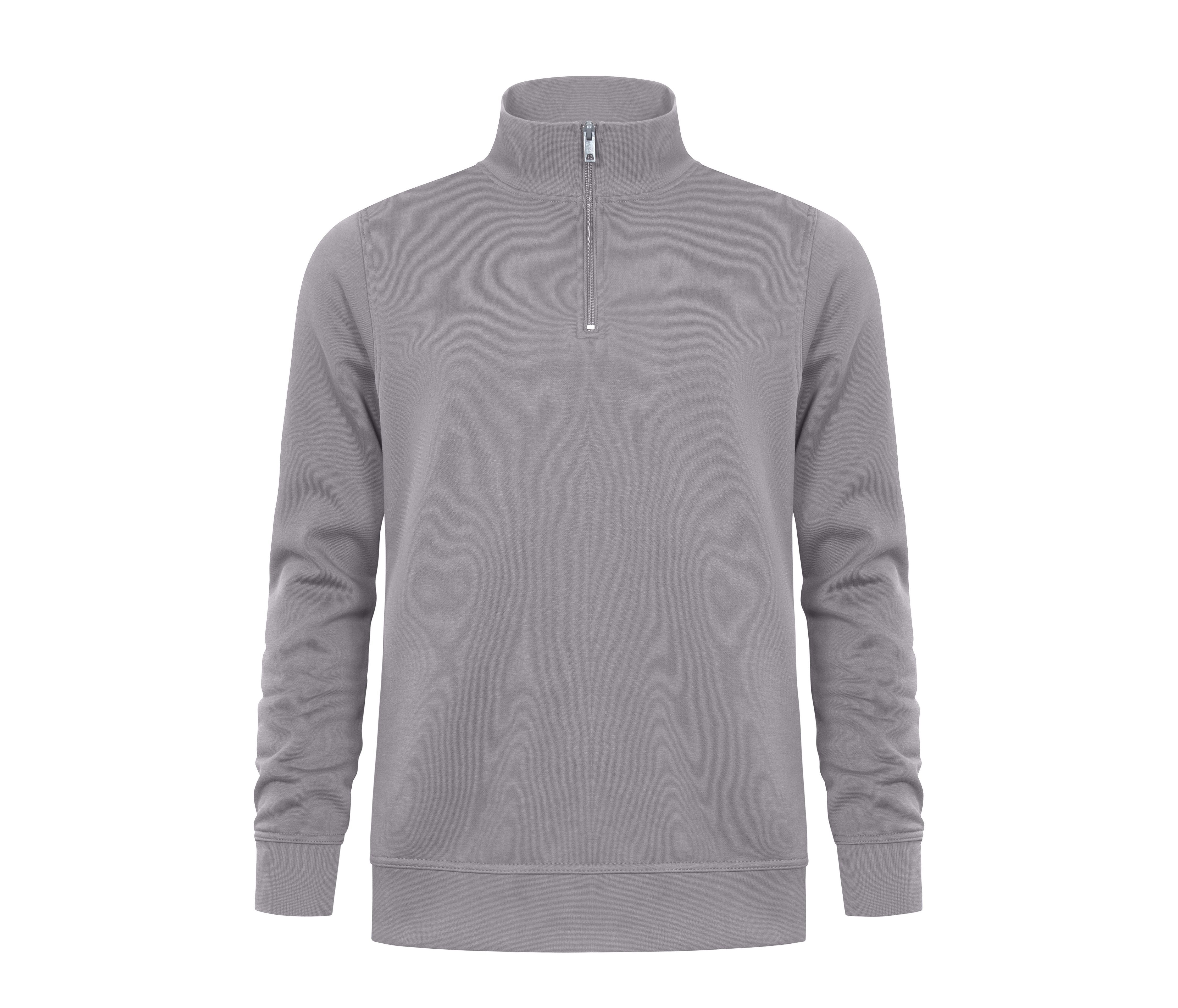 Sweat Col Zippé - New Light Grey