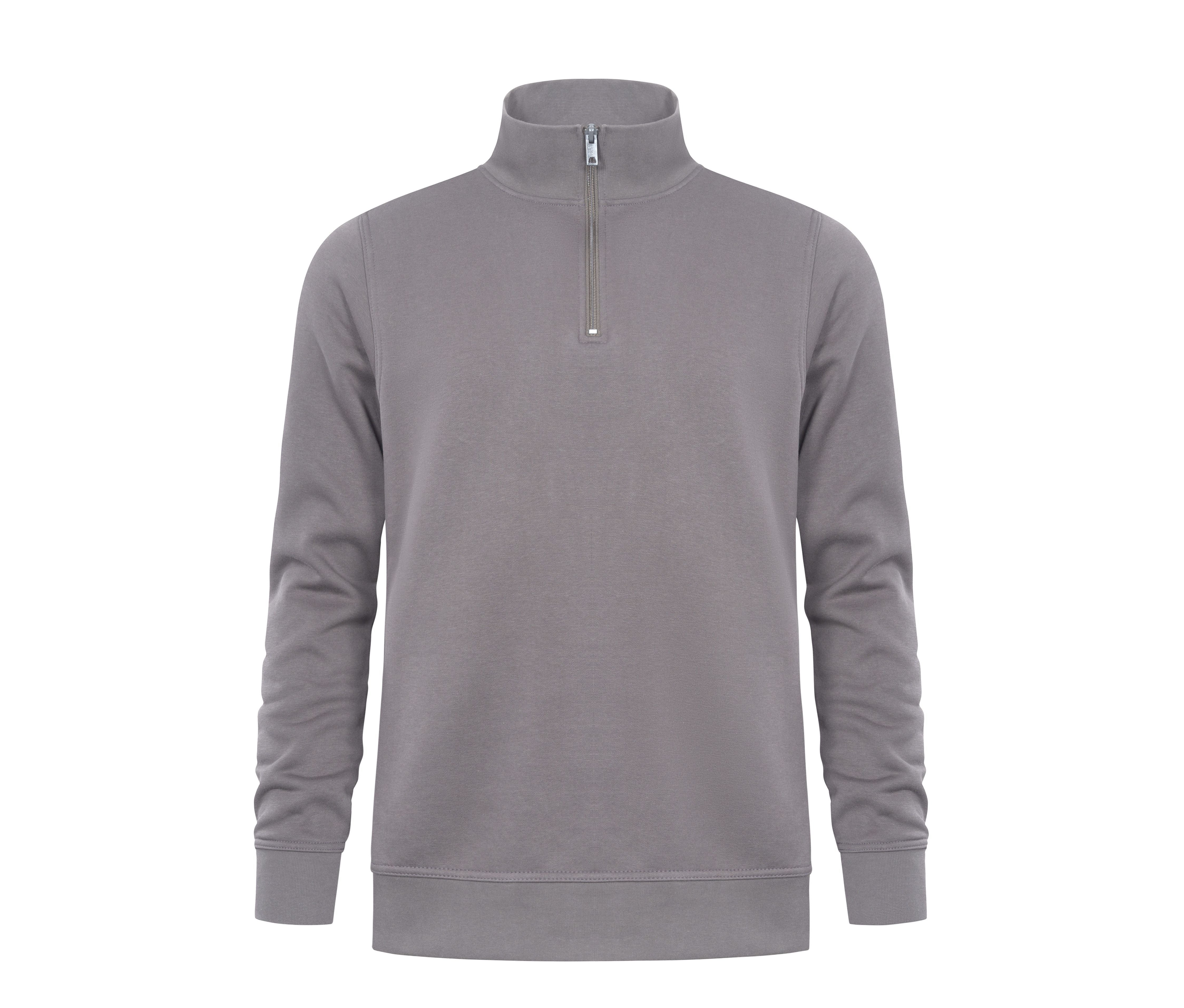 Sweat Col Zippé - Steel Gray