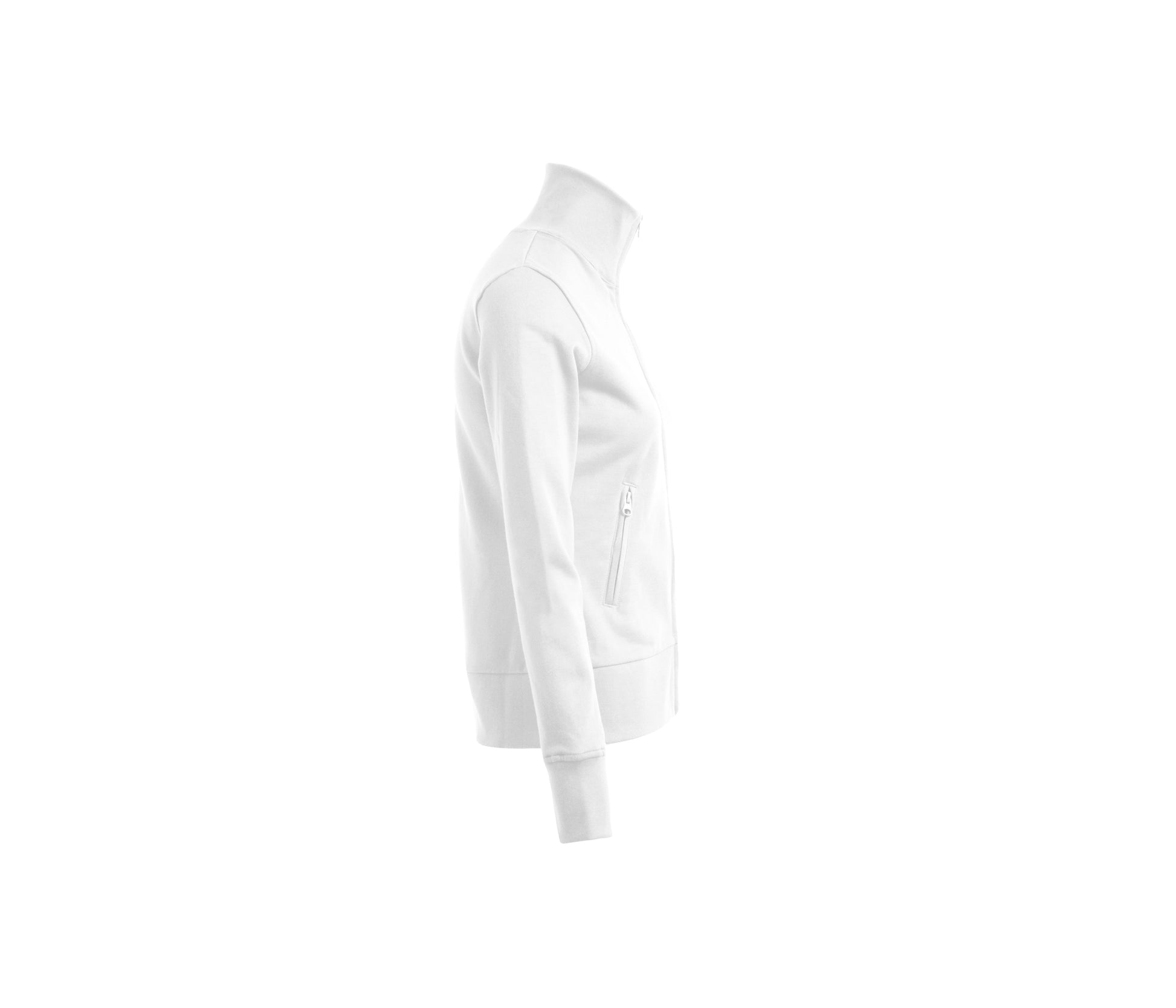 Sweat Femme Grand Zip - White
