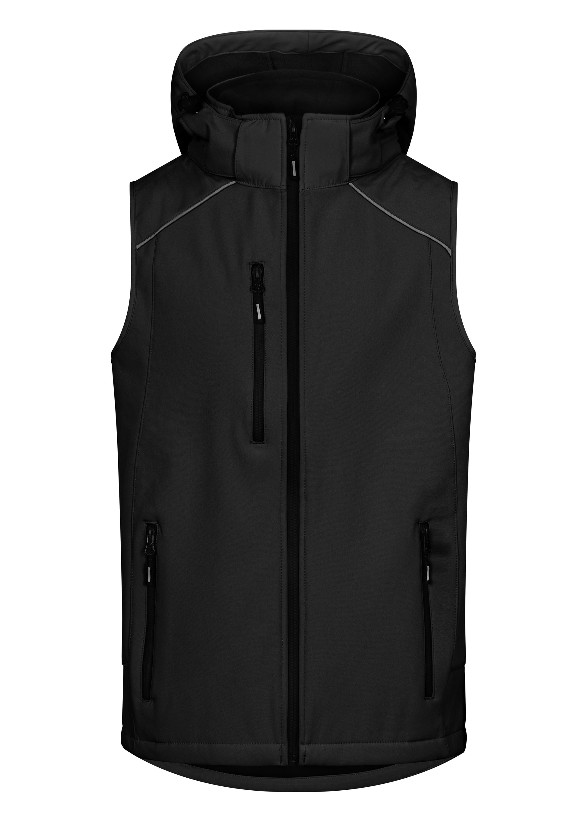 Bodywarmer en Softshell Avec Capuche - Black