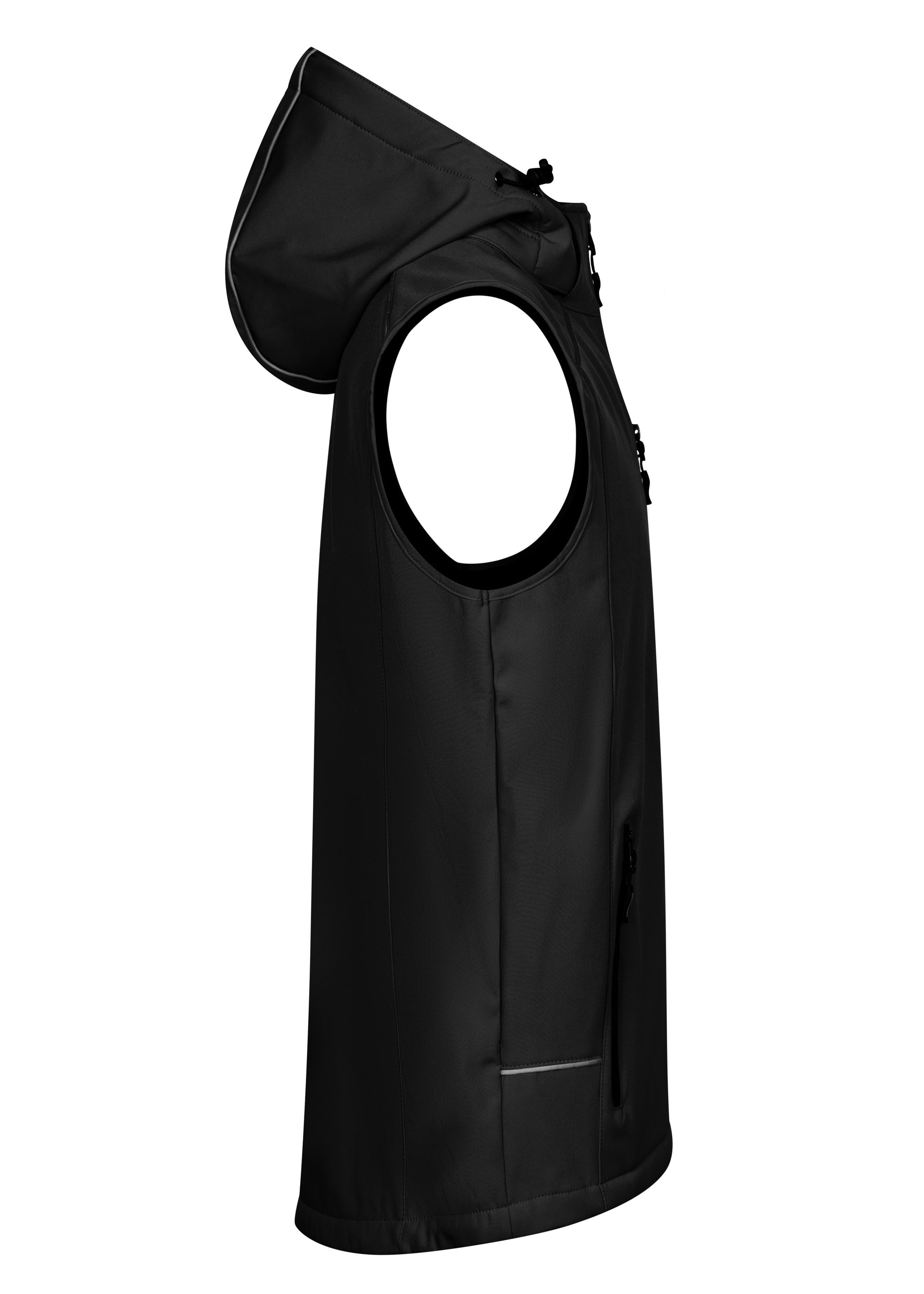Bodywarmer en Softshell Avec Capuche - Black