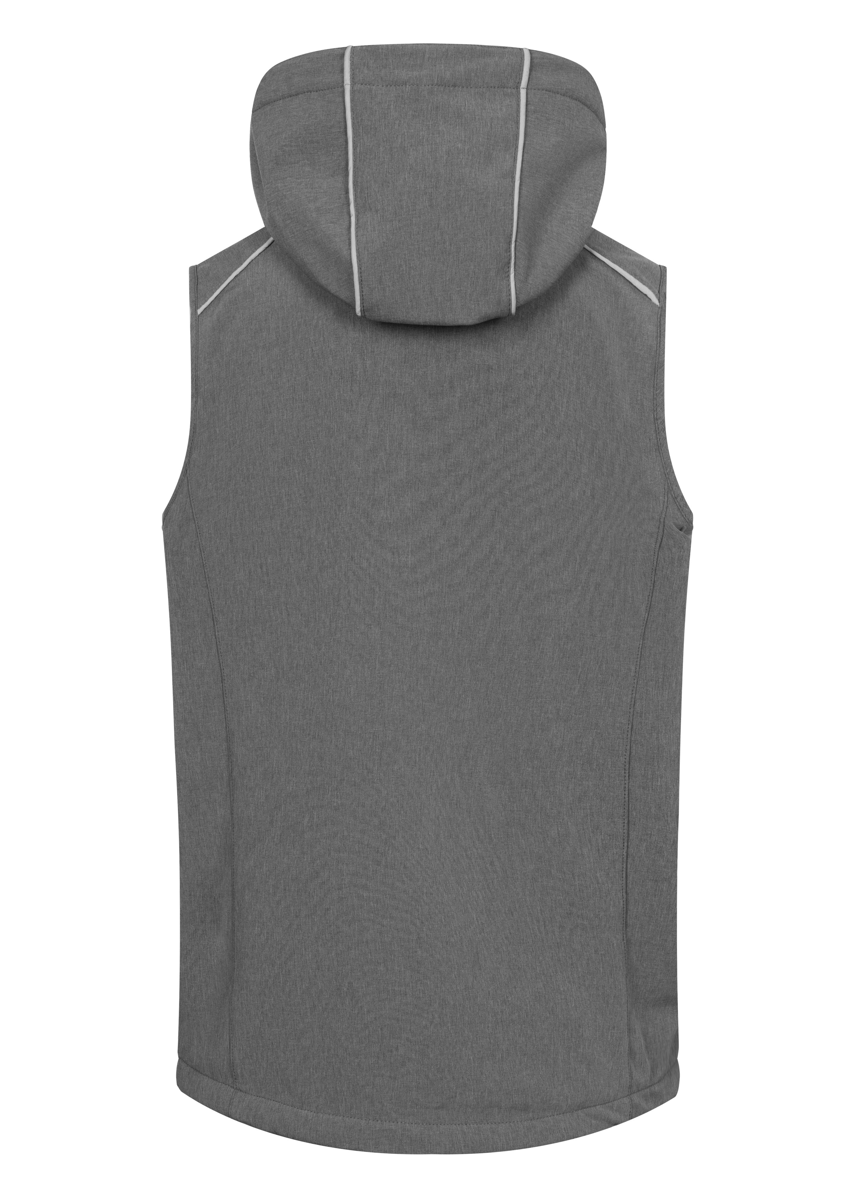 Bodywarmer en Softshell Avec Capuche - Heather Grey