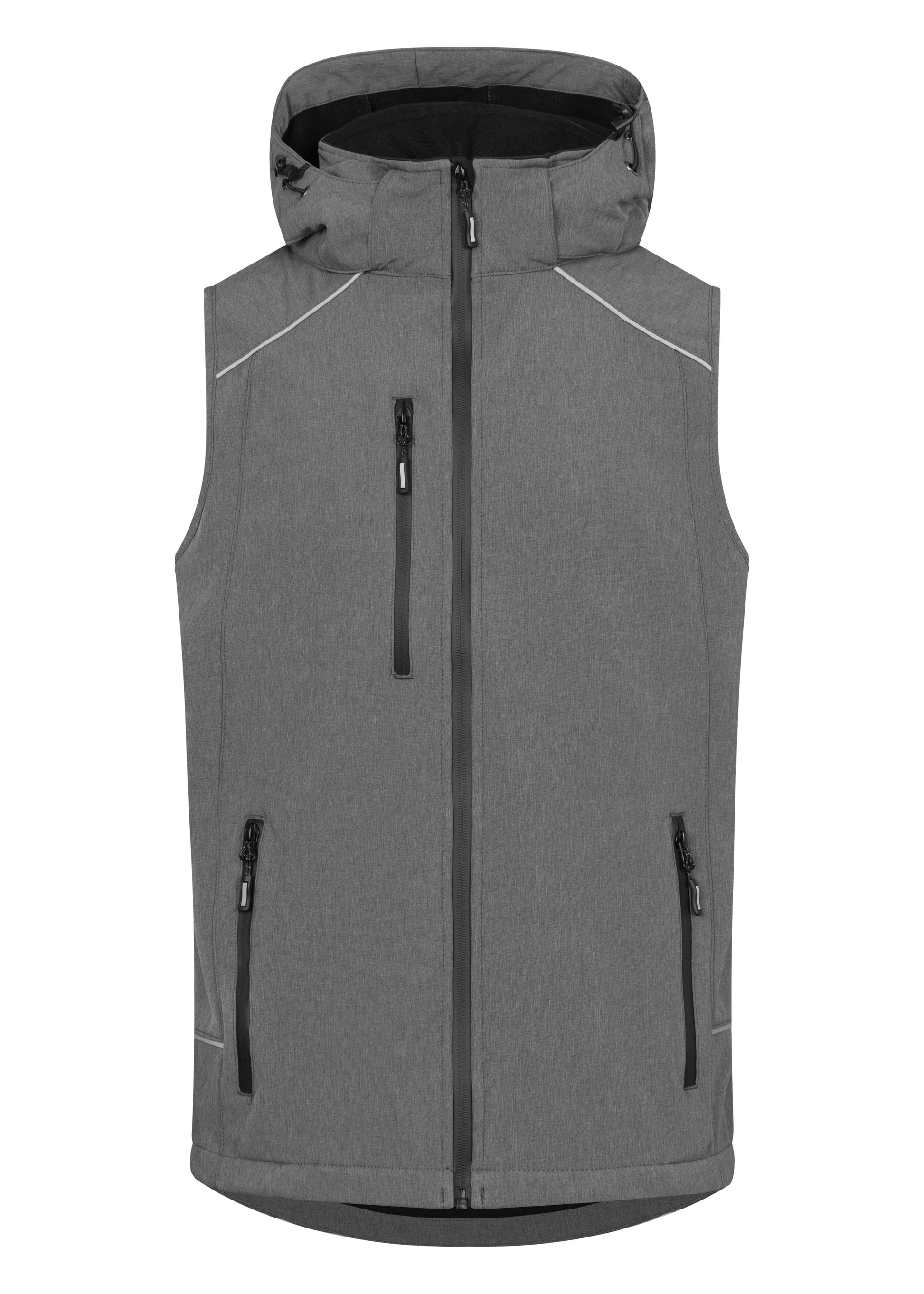 Bodywarmer en Softshell Avec Capuche - Heather Grey