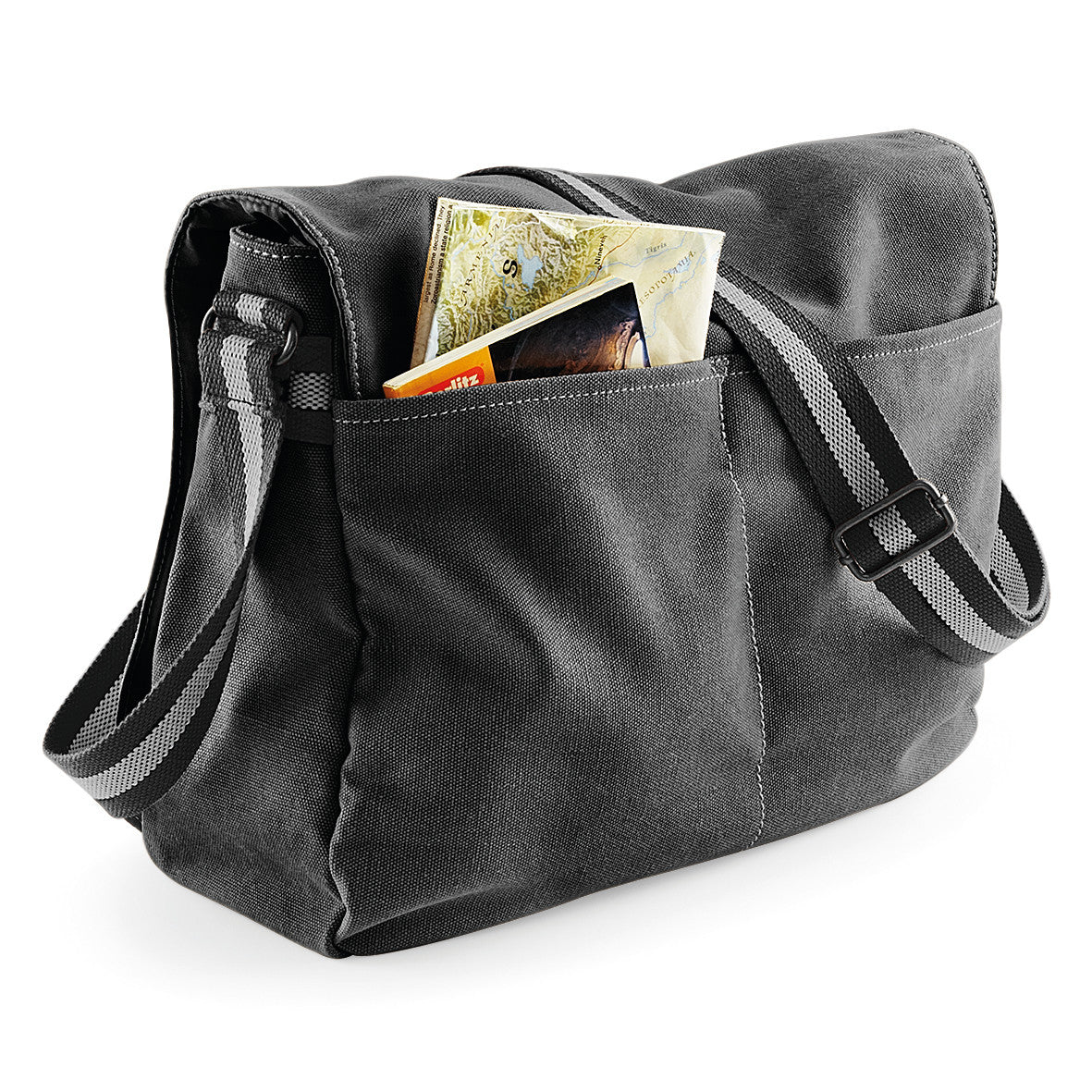 Sac Porte-Documents en Toile - Vintage Black
