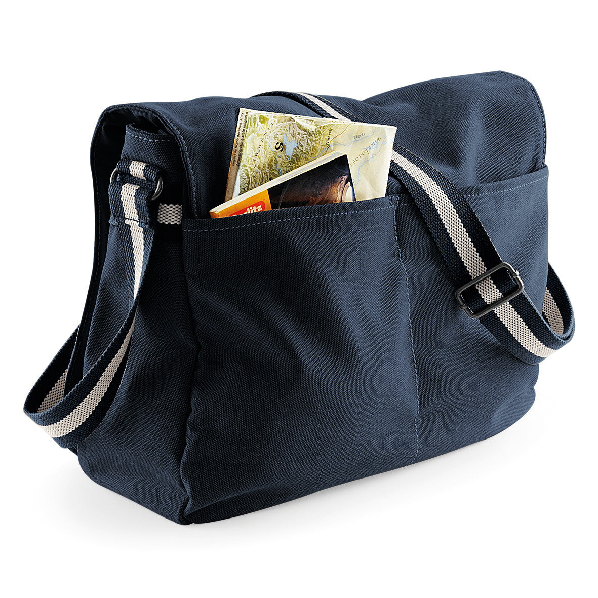 Sac Porte-Documents en Toile - Vintage Oxford Navy