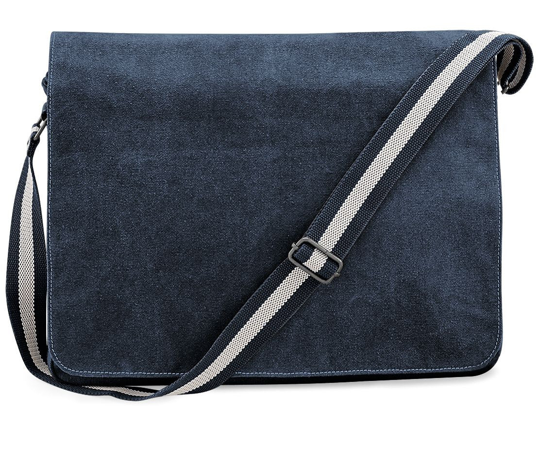 Sac Porte-Documents en Toile - Vintage Oxford Navy