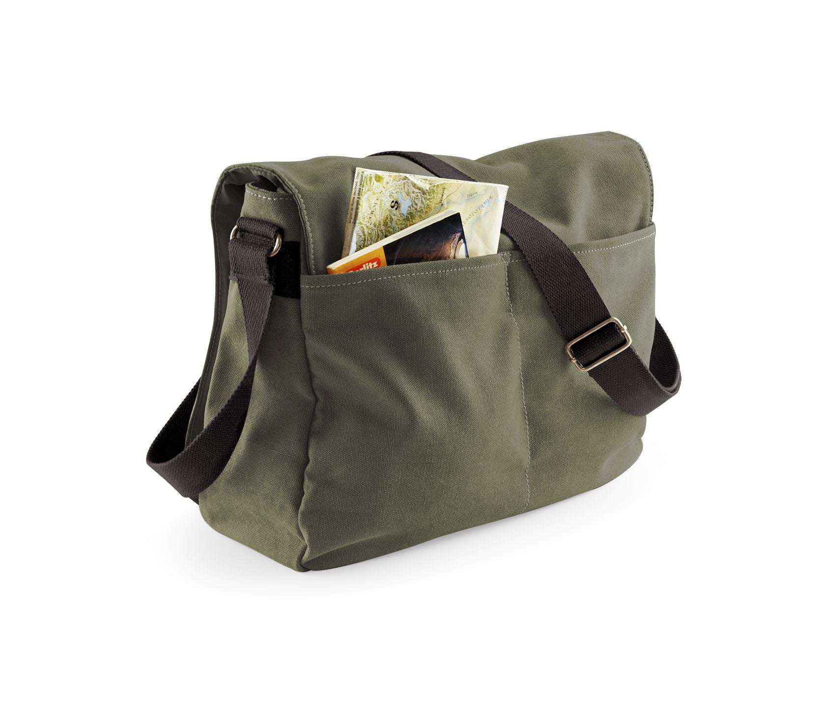 Sac Porte-Documents en Toile - Vintage Military Green