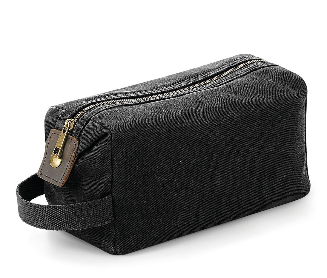 Trousse de Toilette en Toile Cirée Traditionnelle - Black