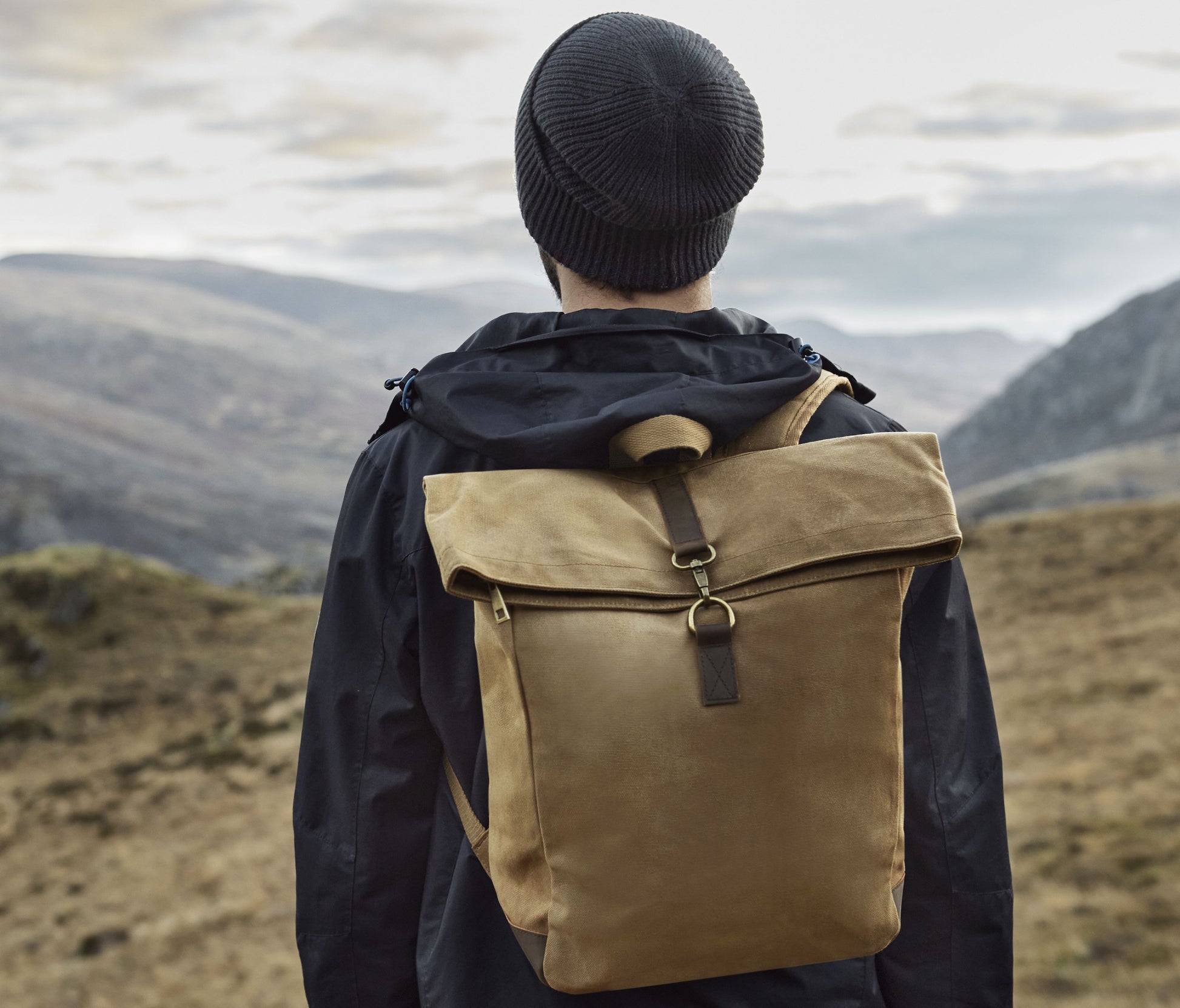 Sac à dos en toile cirée traditionnel