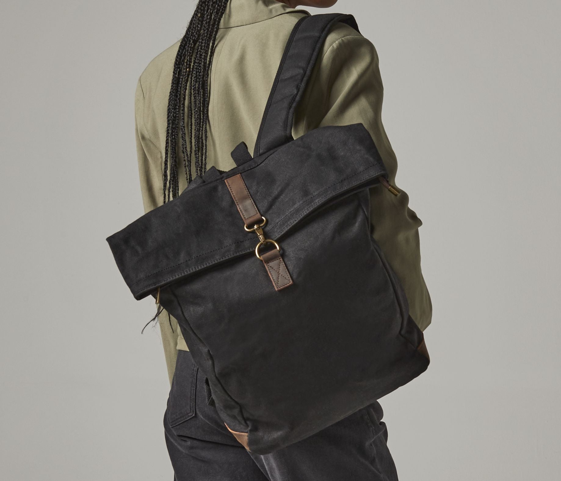 Sac à dos en toile cirée traditionnel