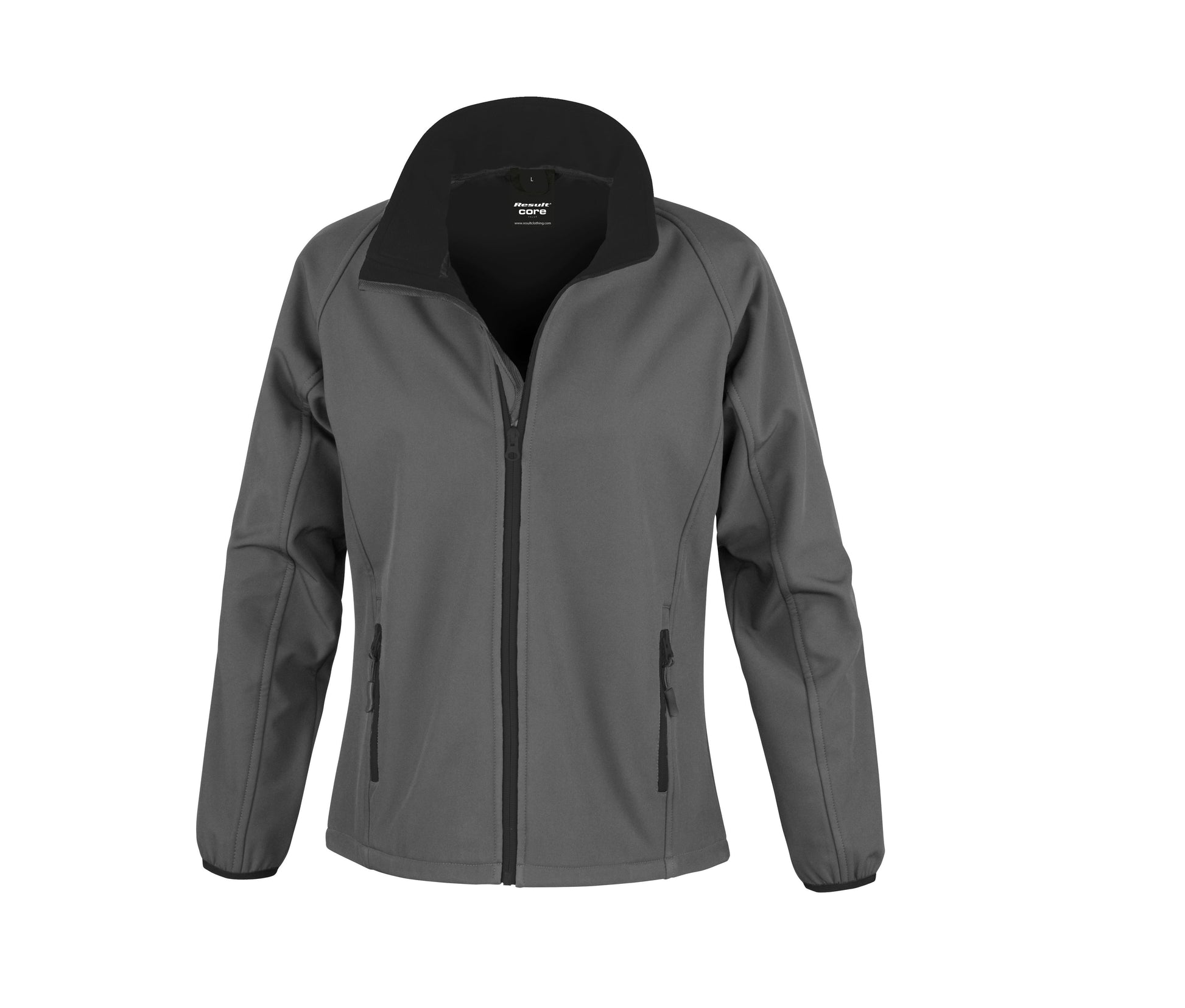 Veste Softshell Imprimable Femme - Charcoal/black