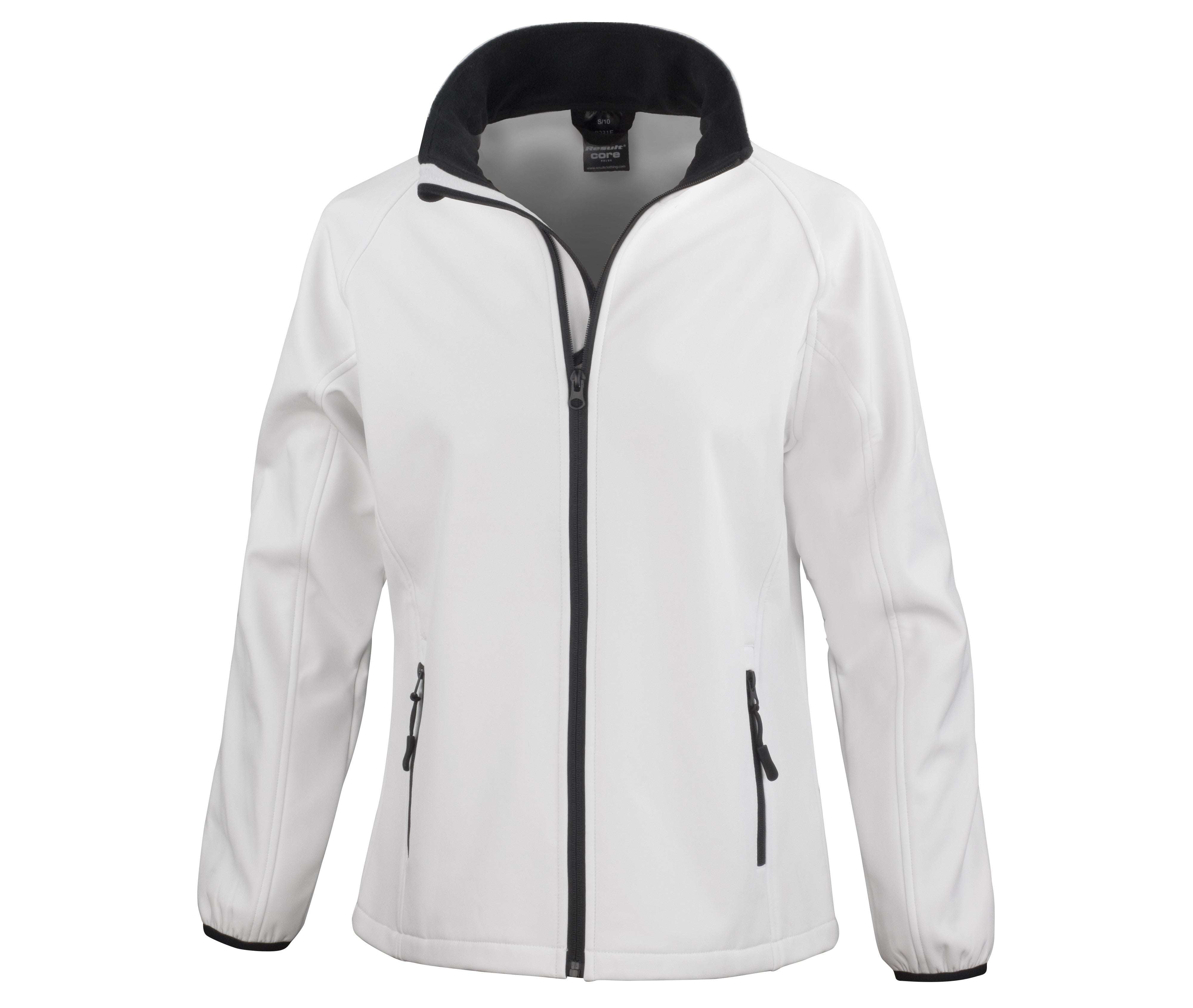 Veste Softshell Imprimable Femme - White/black