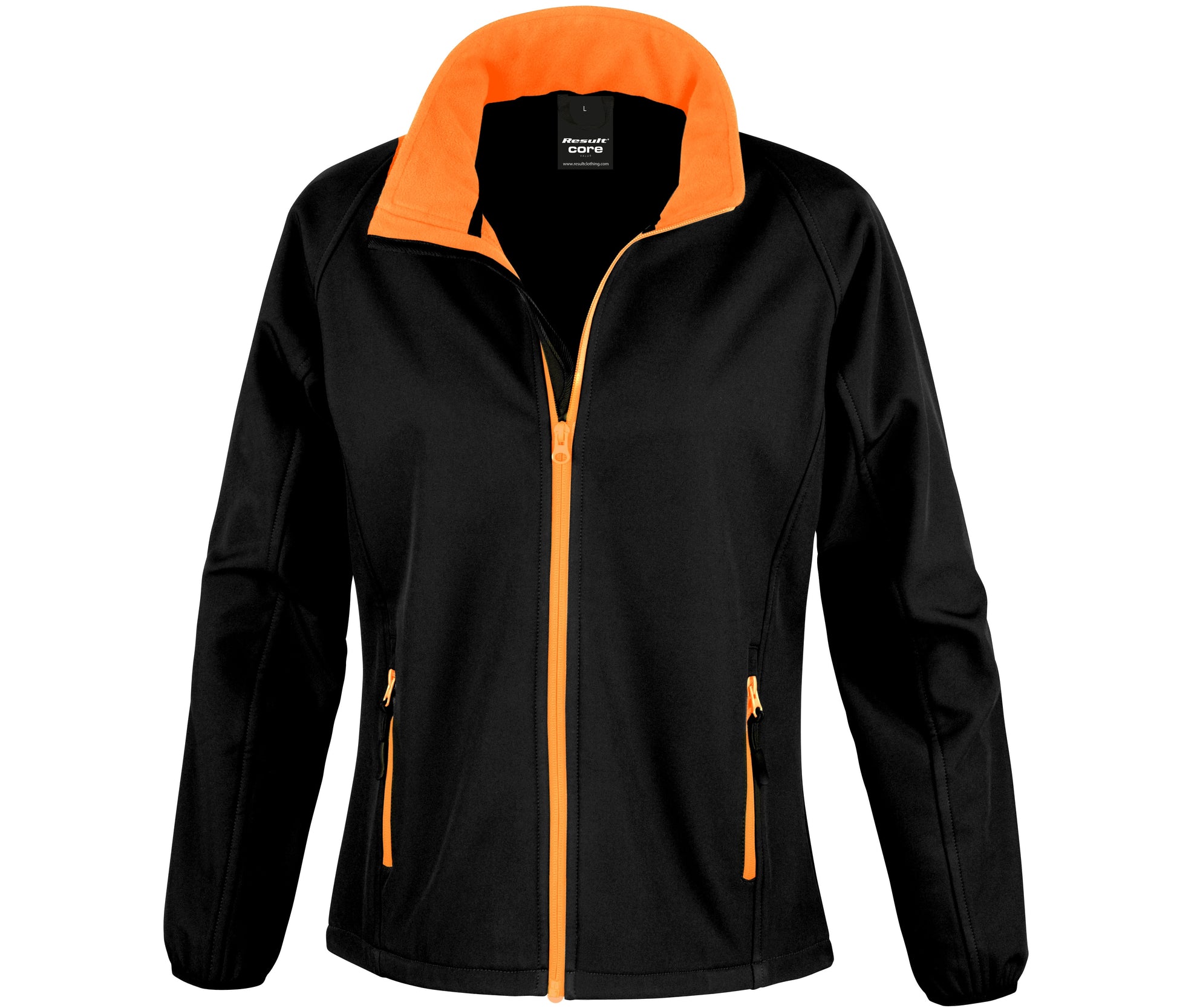Veste Softshell Imprimable Femme - Black/orange