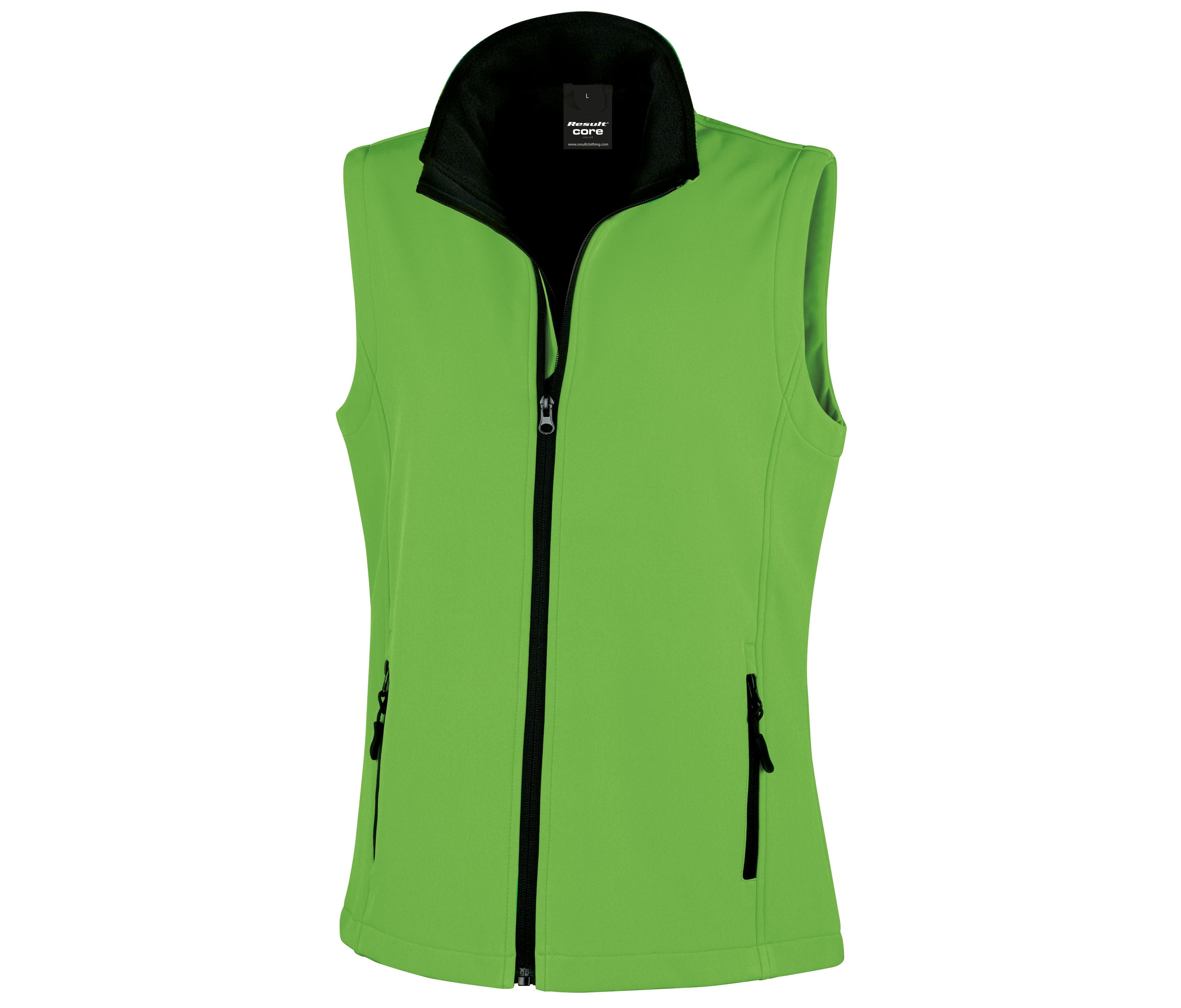 Bodywarmer Softshell Imprimable Femme - Vivid Green/black