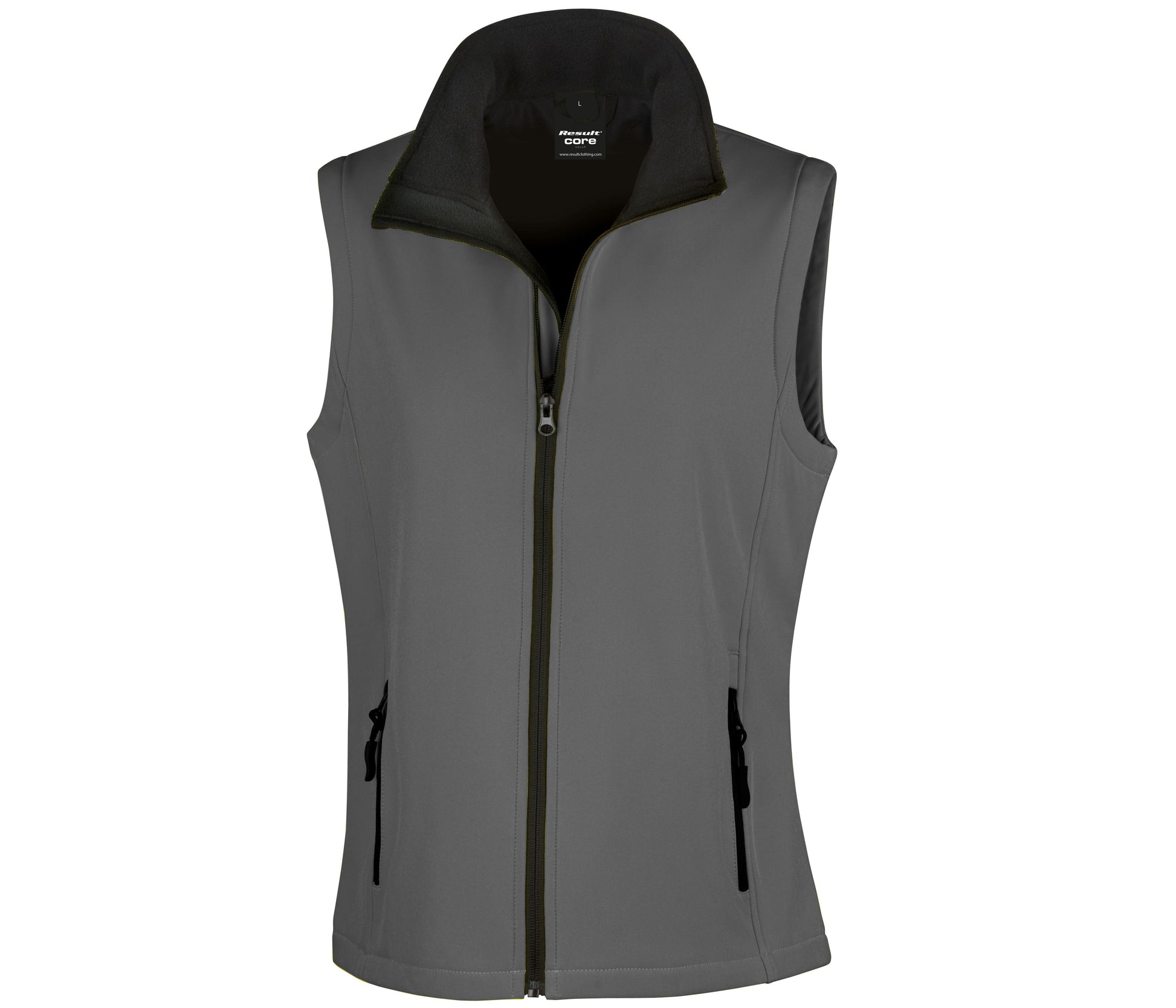 Bodywarmer Softshell Imprimable Femme - Charcoal / Black