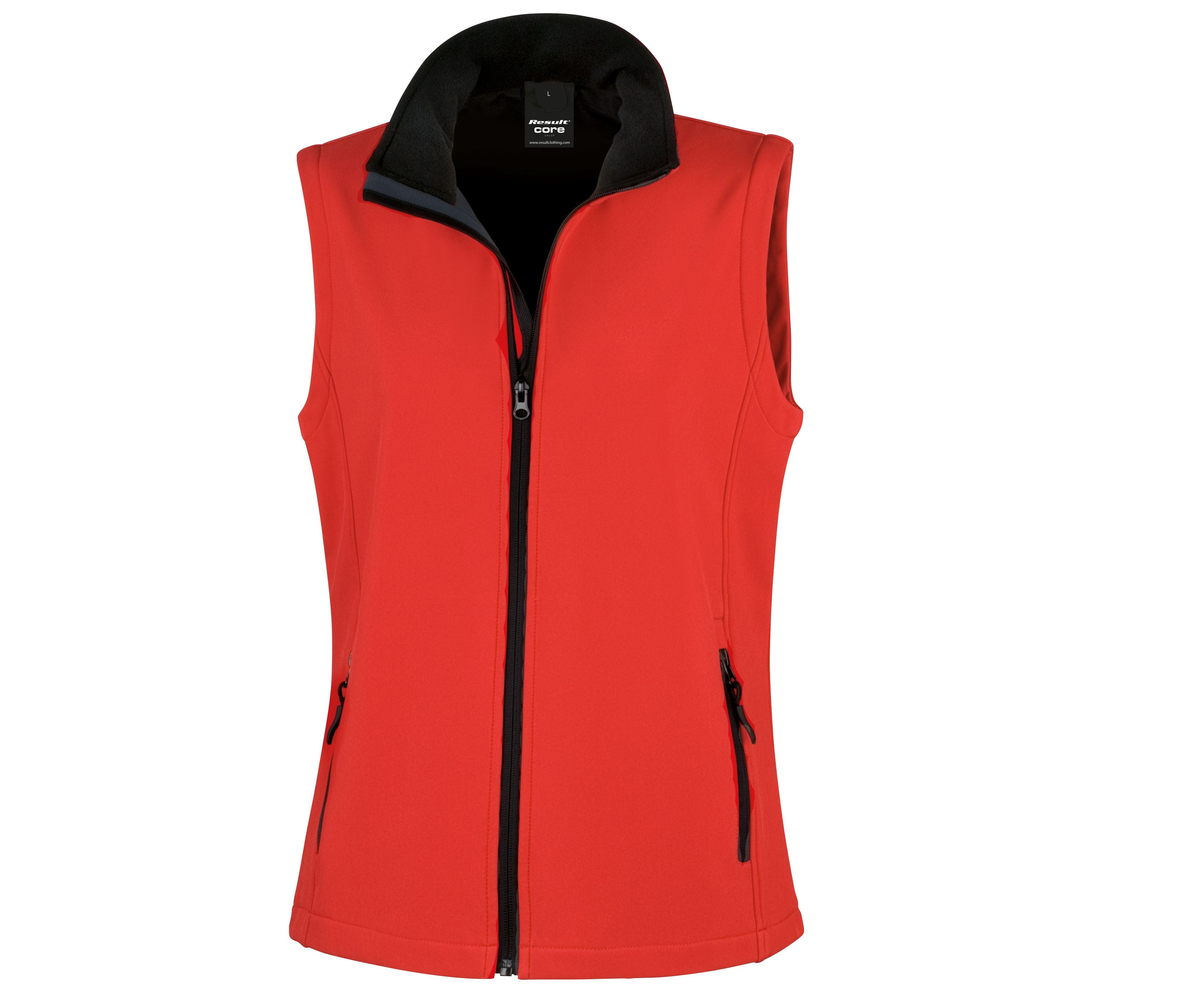 Bodywarmer Softshell Imprimable Femme - Red/black