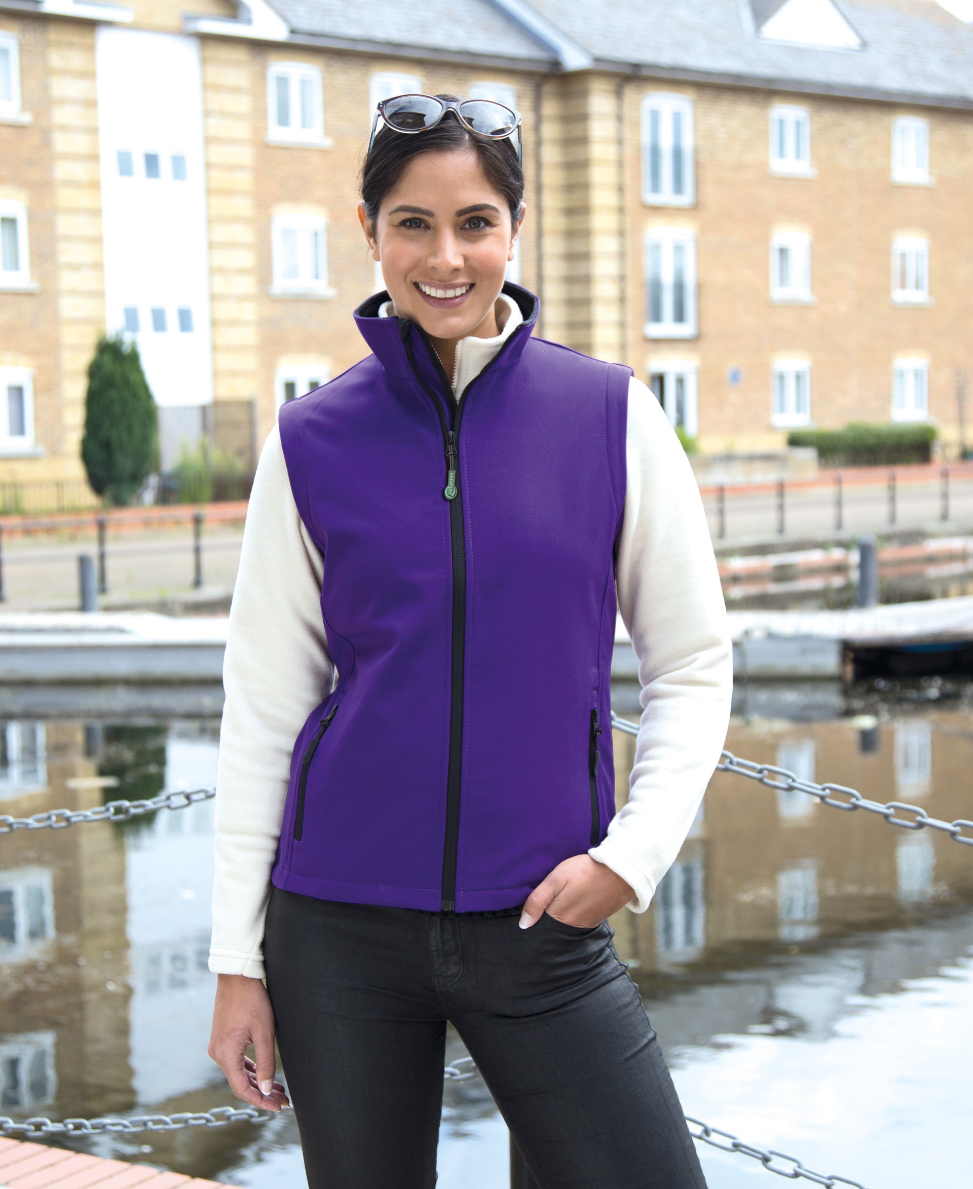 Bodywarmer Softshell imprimable femme