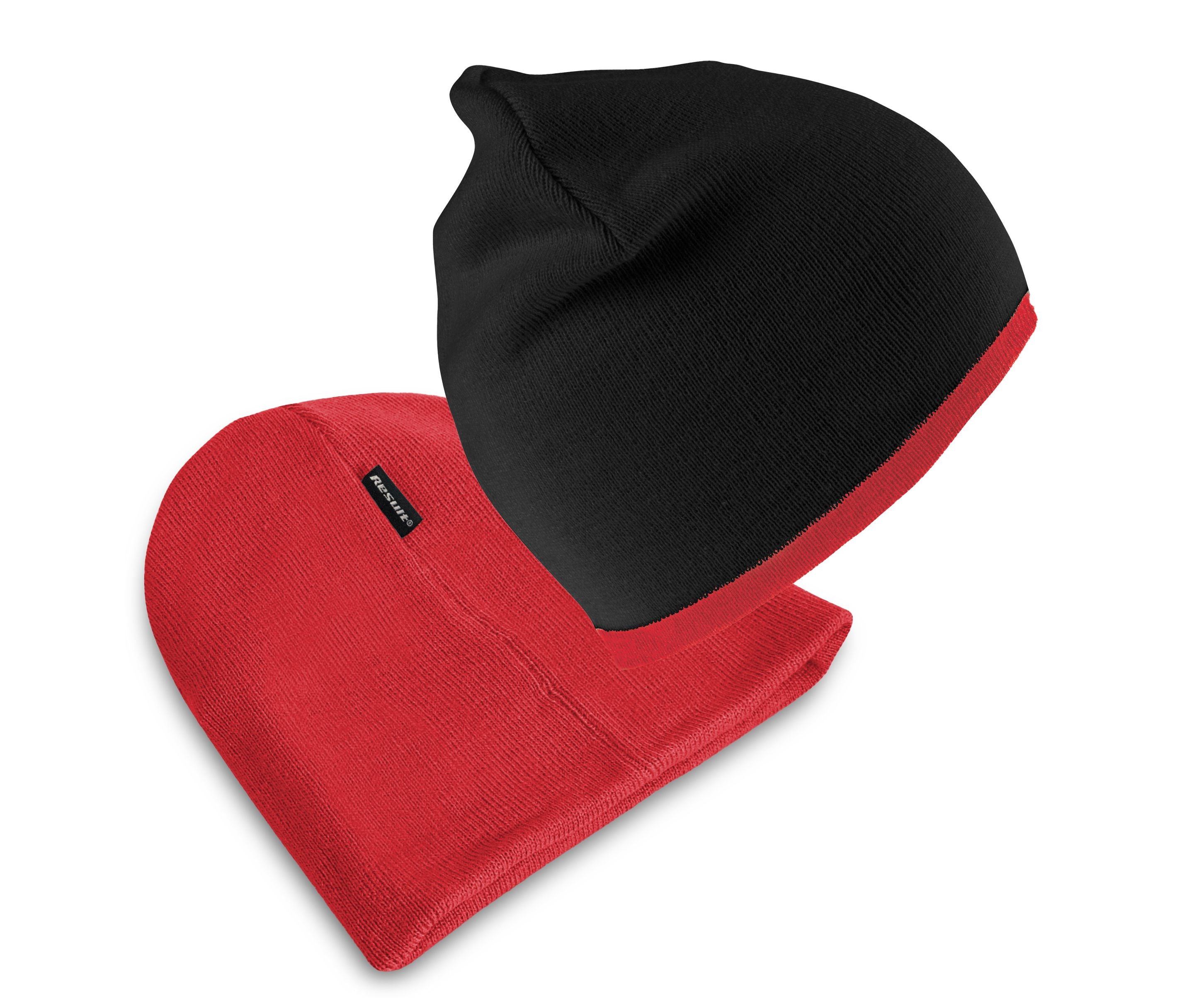 Bonnet Réversible - Black/red