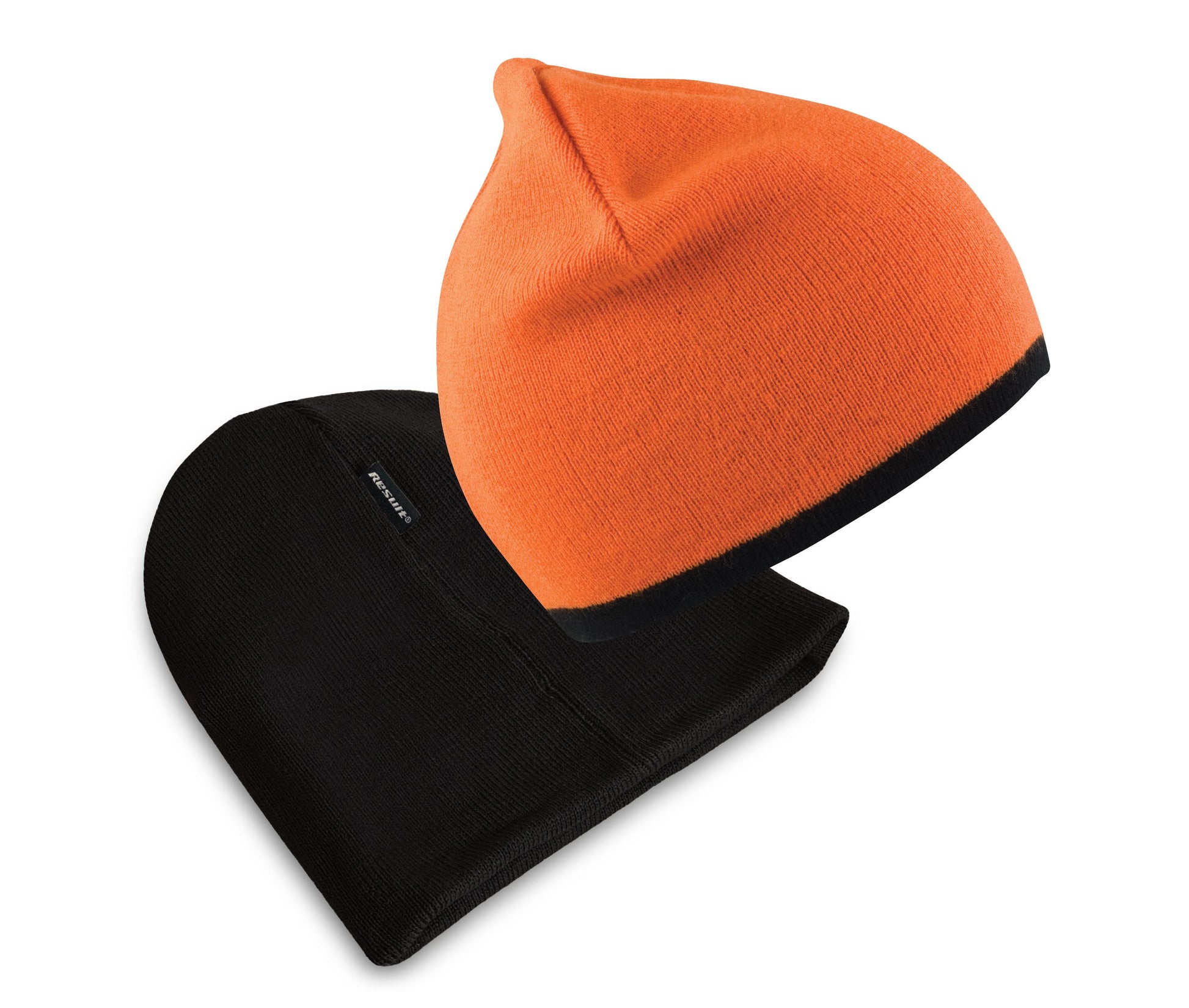 Bonnet Réversible - Bright Orange/black