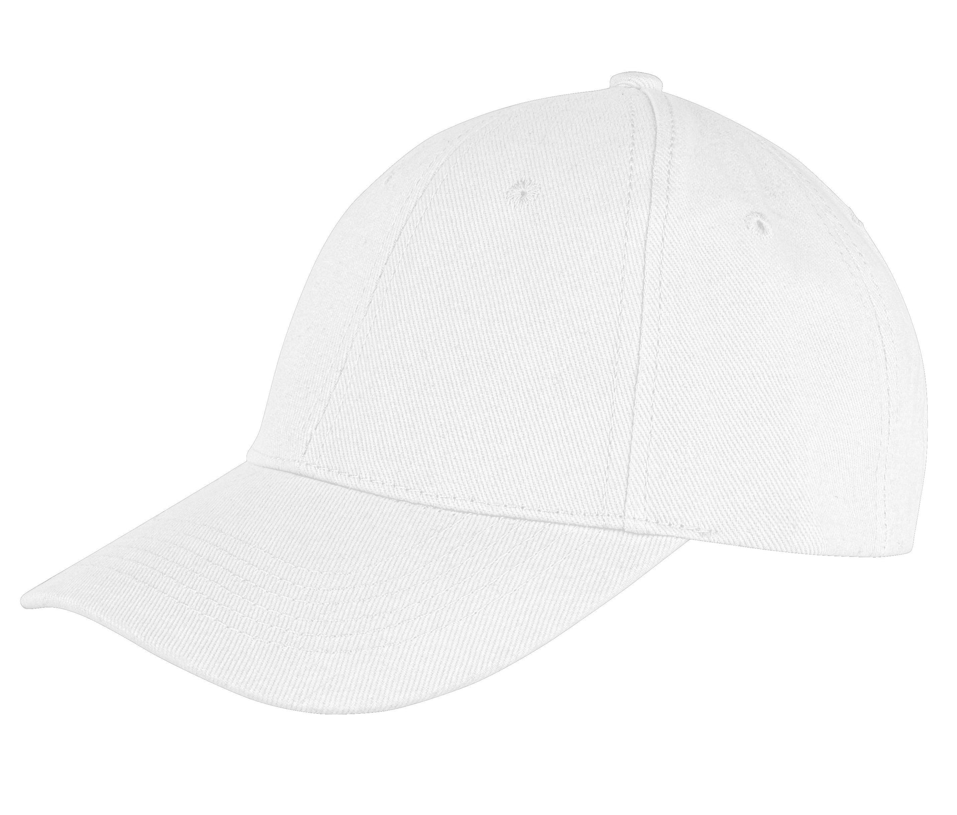 Casquette Basse Coton 6 Pans - White