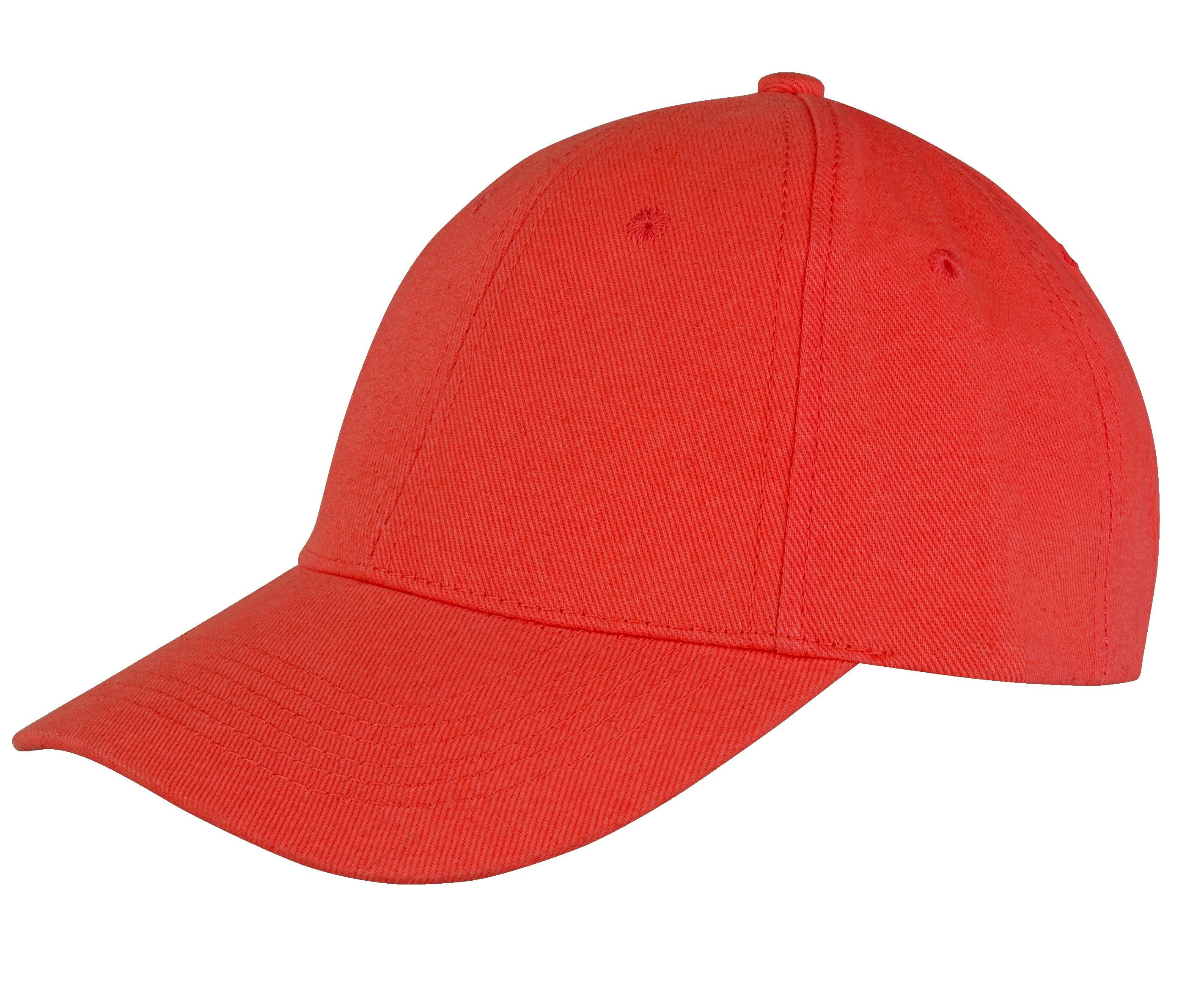 Casquette Basse Coton 6 Pans - Red