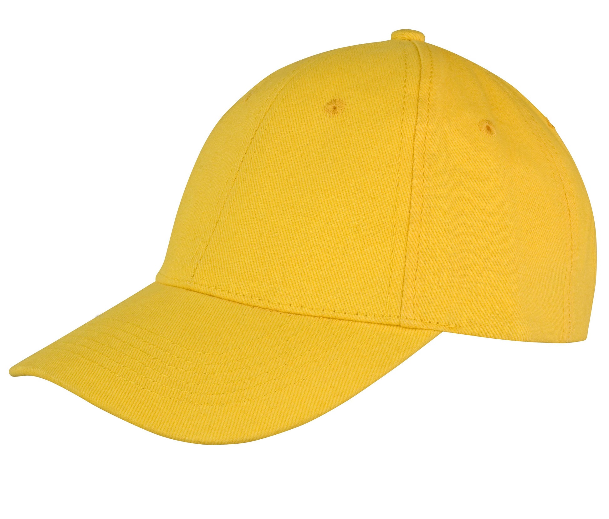 Casquette Basse Coton 6 Pans - Yellow