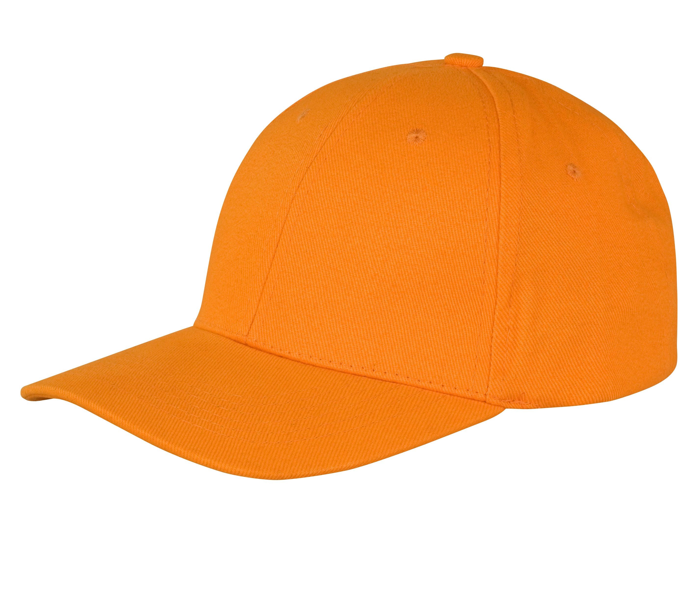 Casquette Basse Coton 6 Pans - Orange