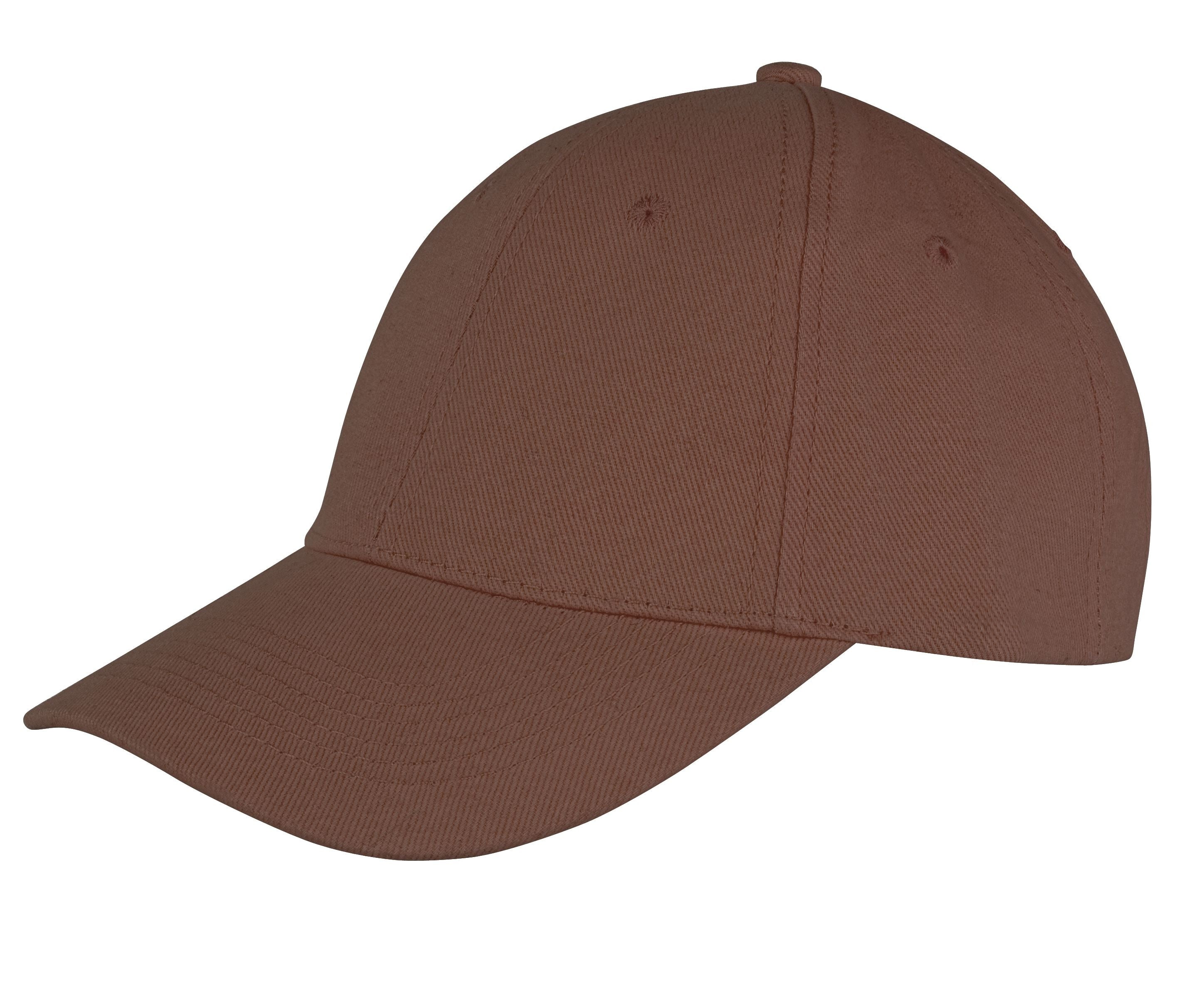 Casquette Basse Coton 6 Pans - Chocolate Brown