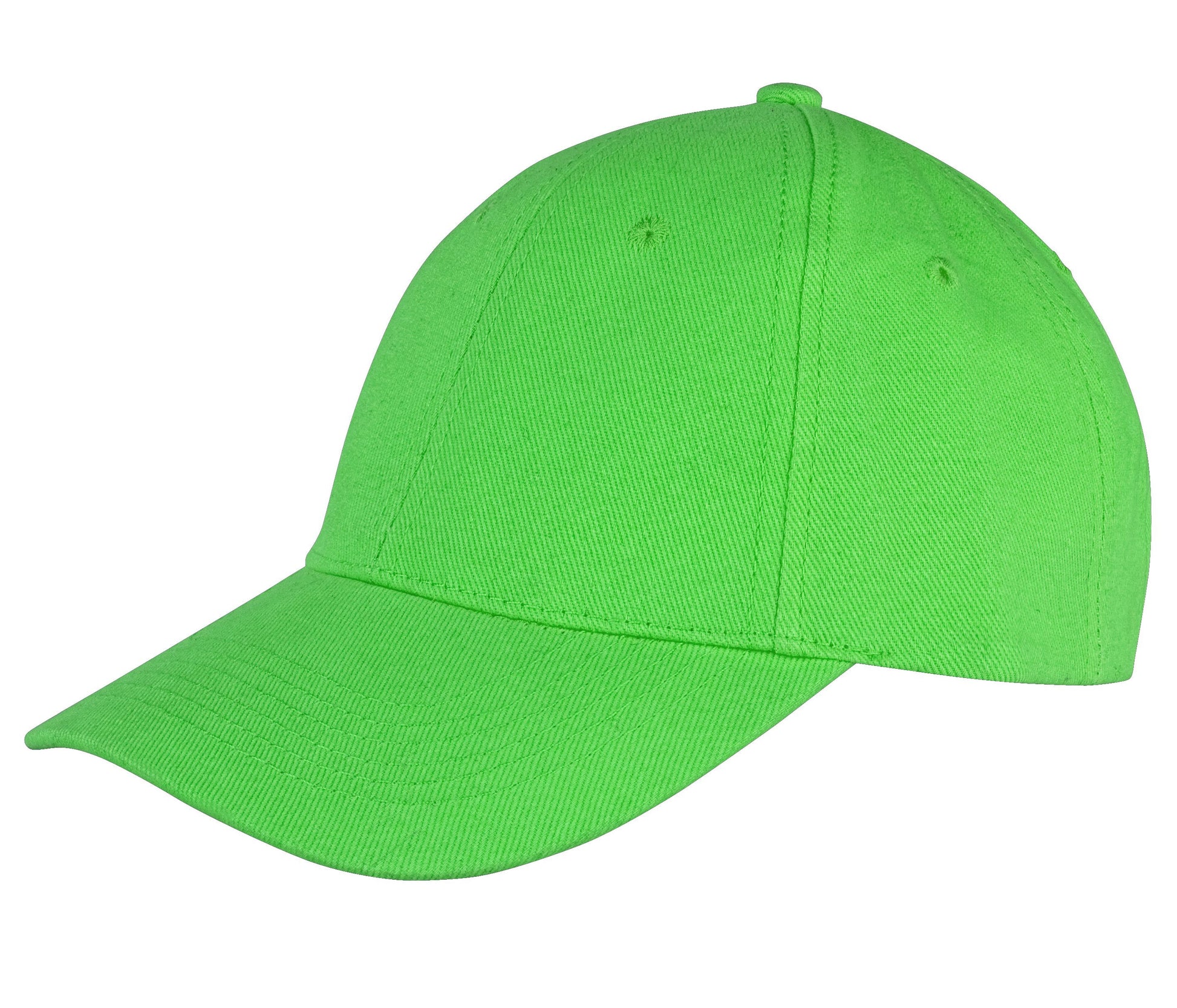 Casquette Basse Coton 6 Pans - Lime