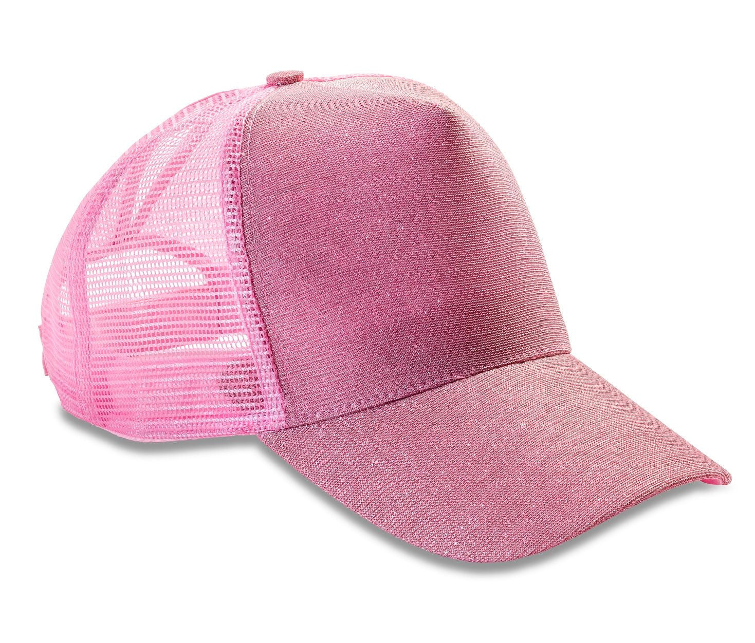 Casquette Américaine Pailletée - Baby Pink