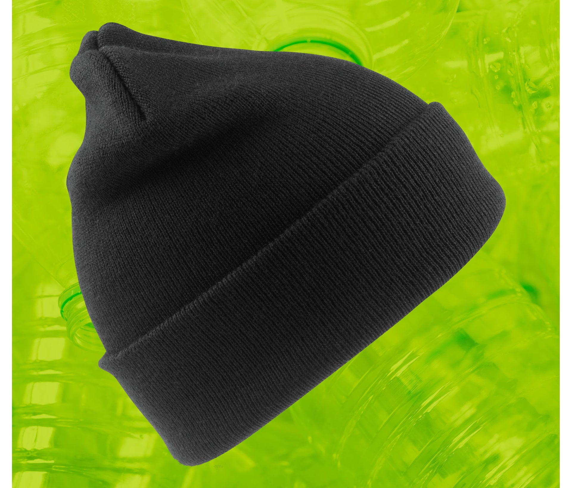 Bonnet Épais en Polyester Recyclé - Black