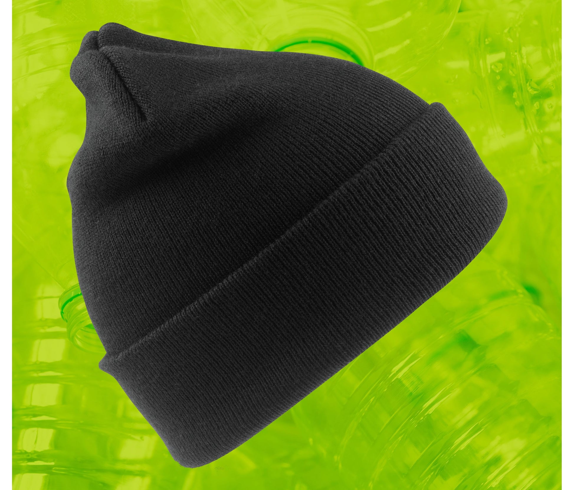 Bonnet Épais en Polyester Recyclé - Black