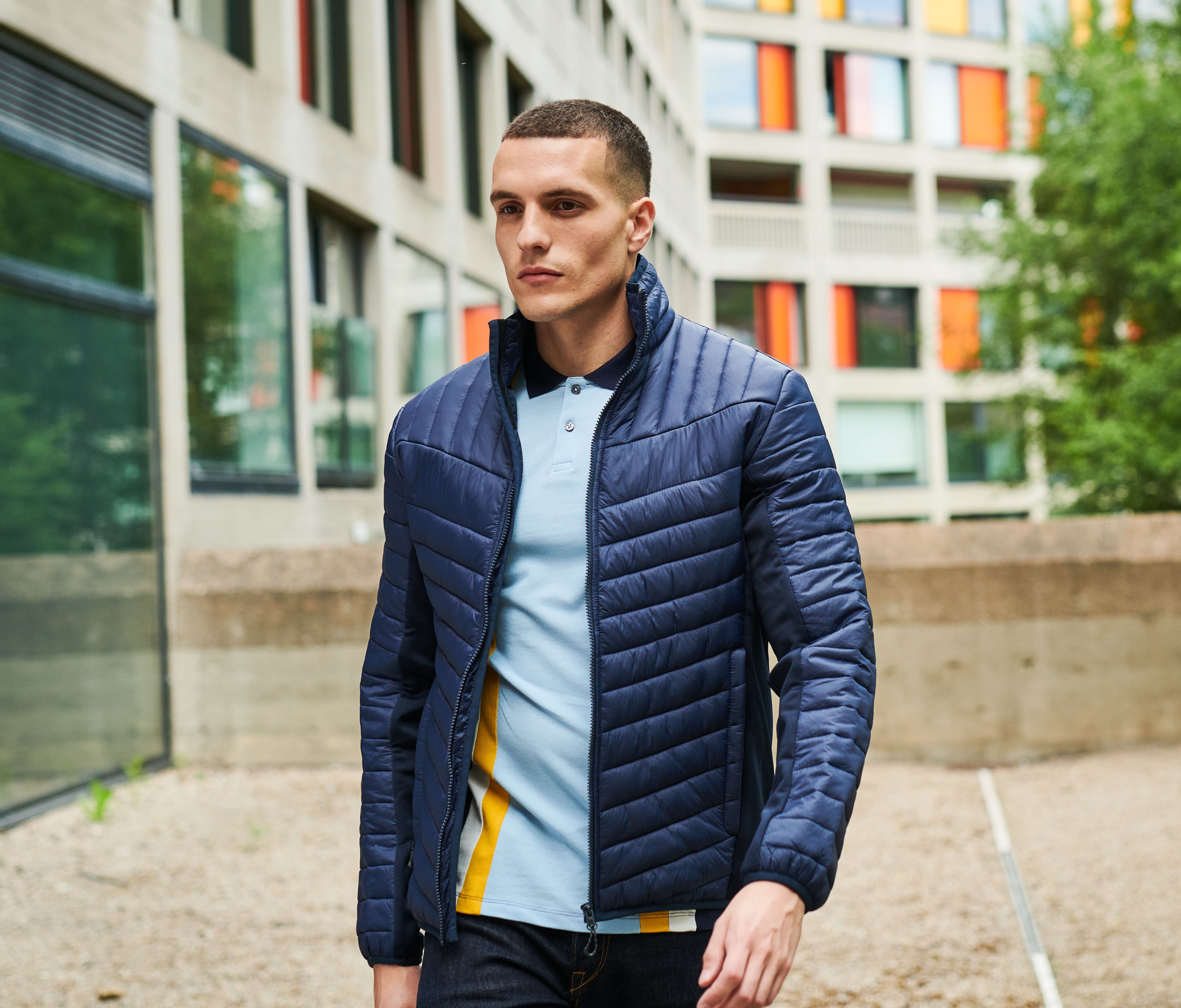 Veste matelassée bi-matière