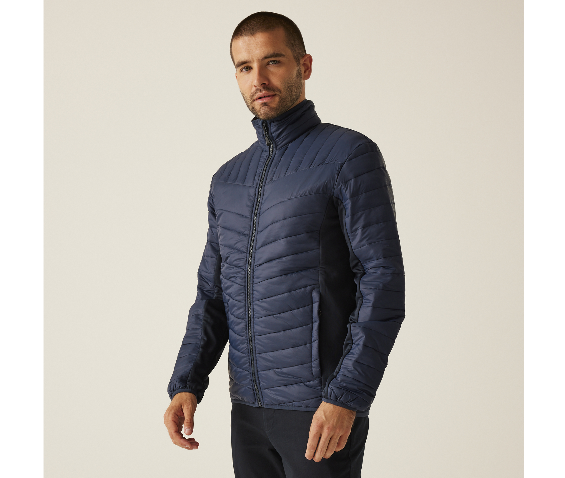 Veste matelassée bi-matière