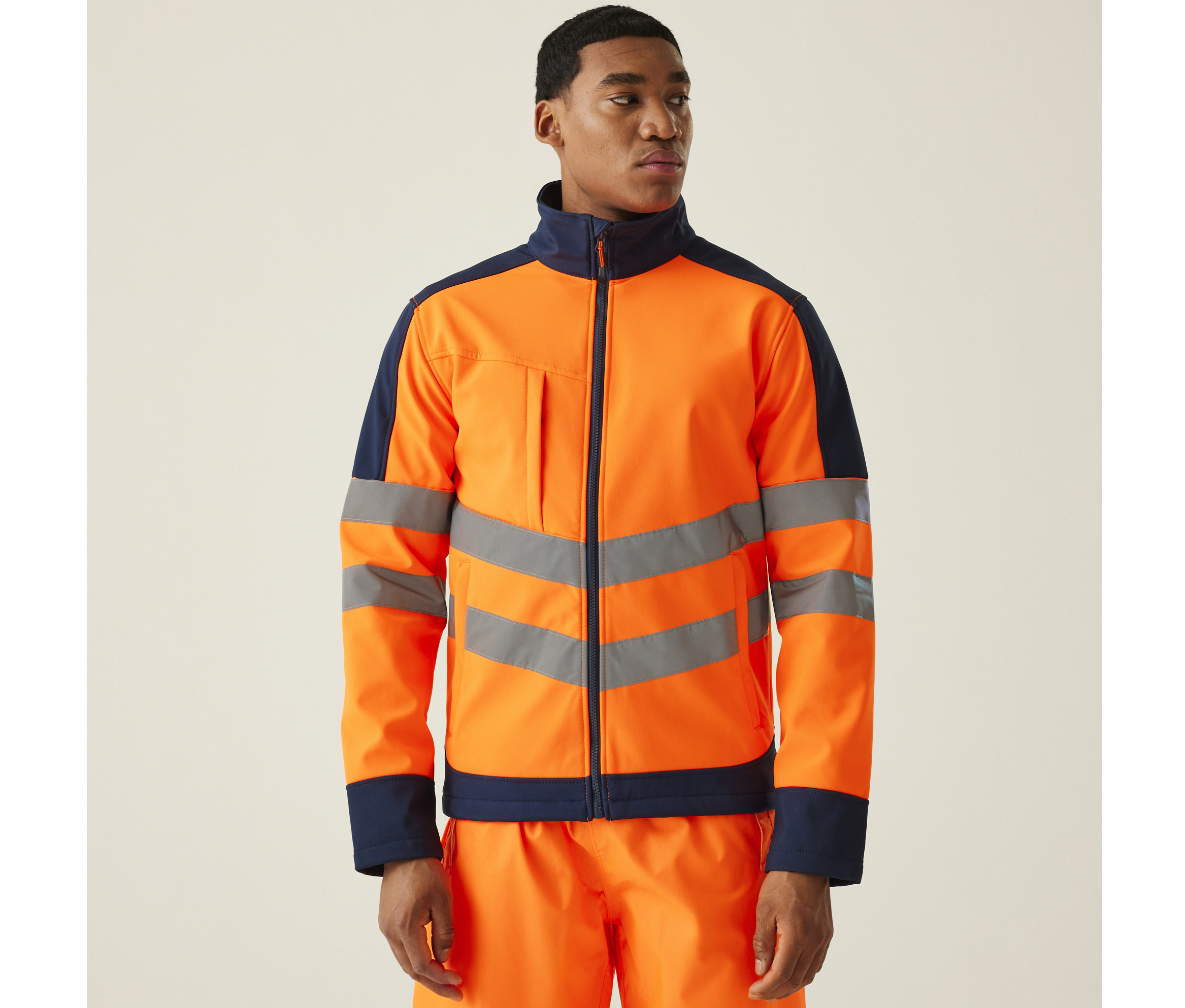 Veste Softshell 3 couches visibilité augmentée