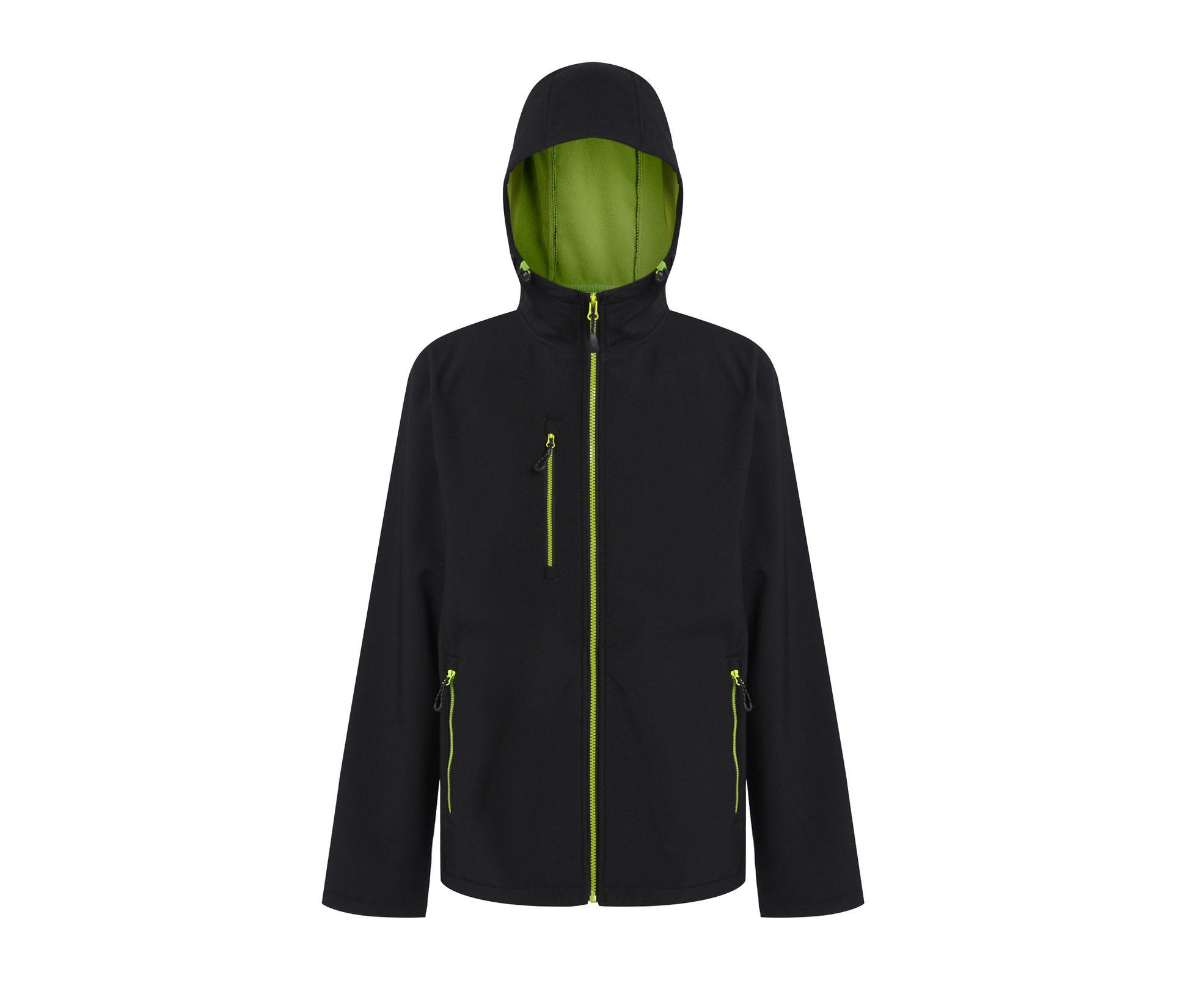 Softshell 2 Couches à Capuche - Black / Lime