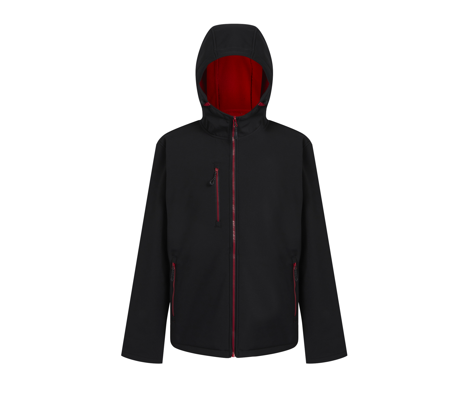 Softshell 2 Couches à Capuche - Black / Classic Red