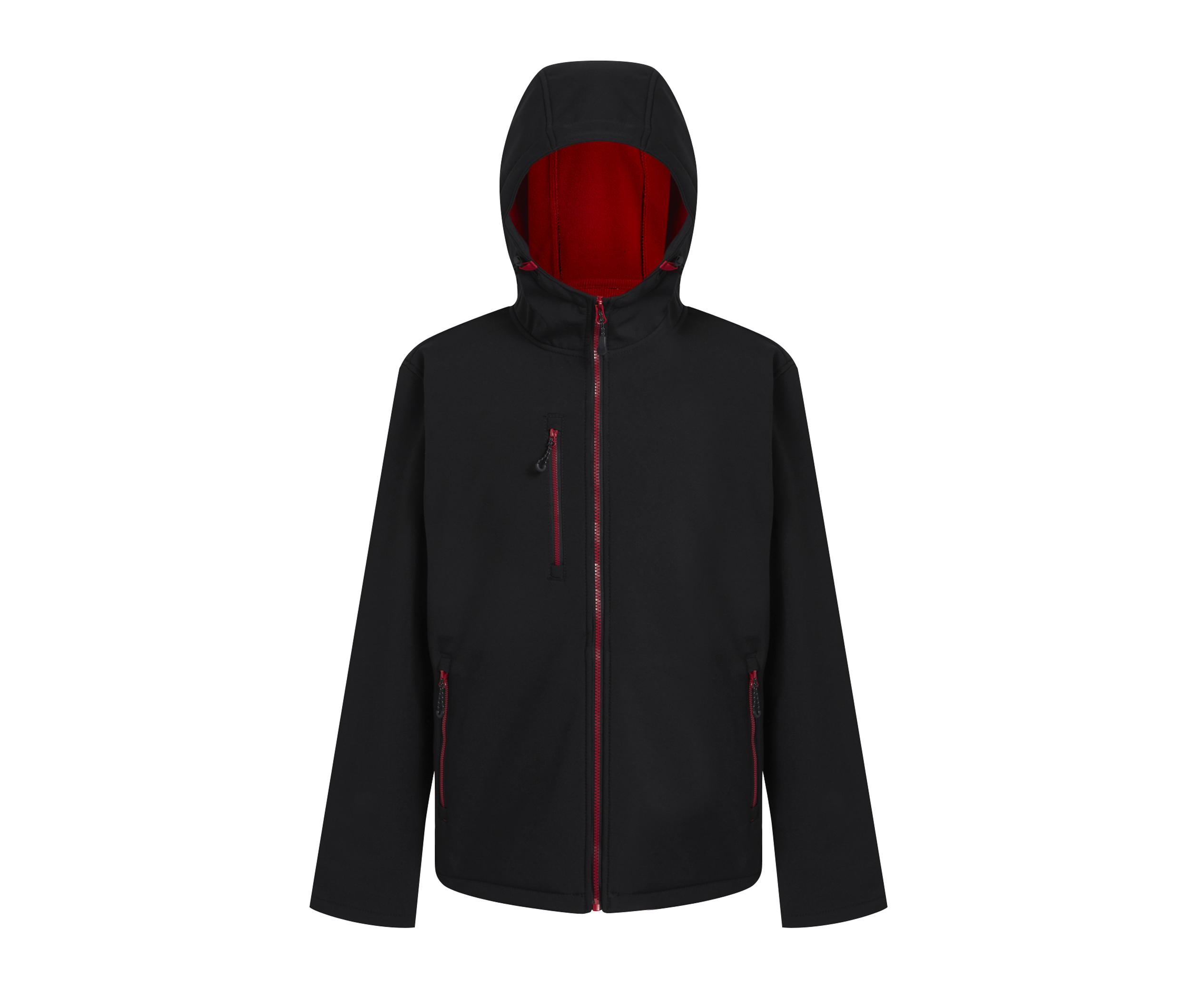 Softshell 2 Couches à Capuche - Black / Classic Red