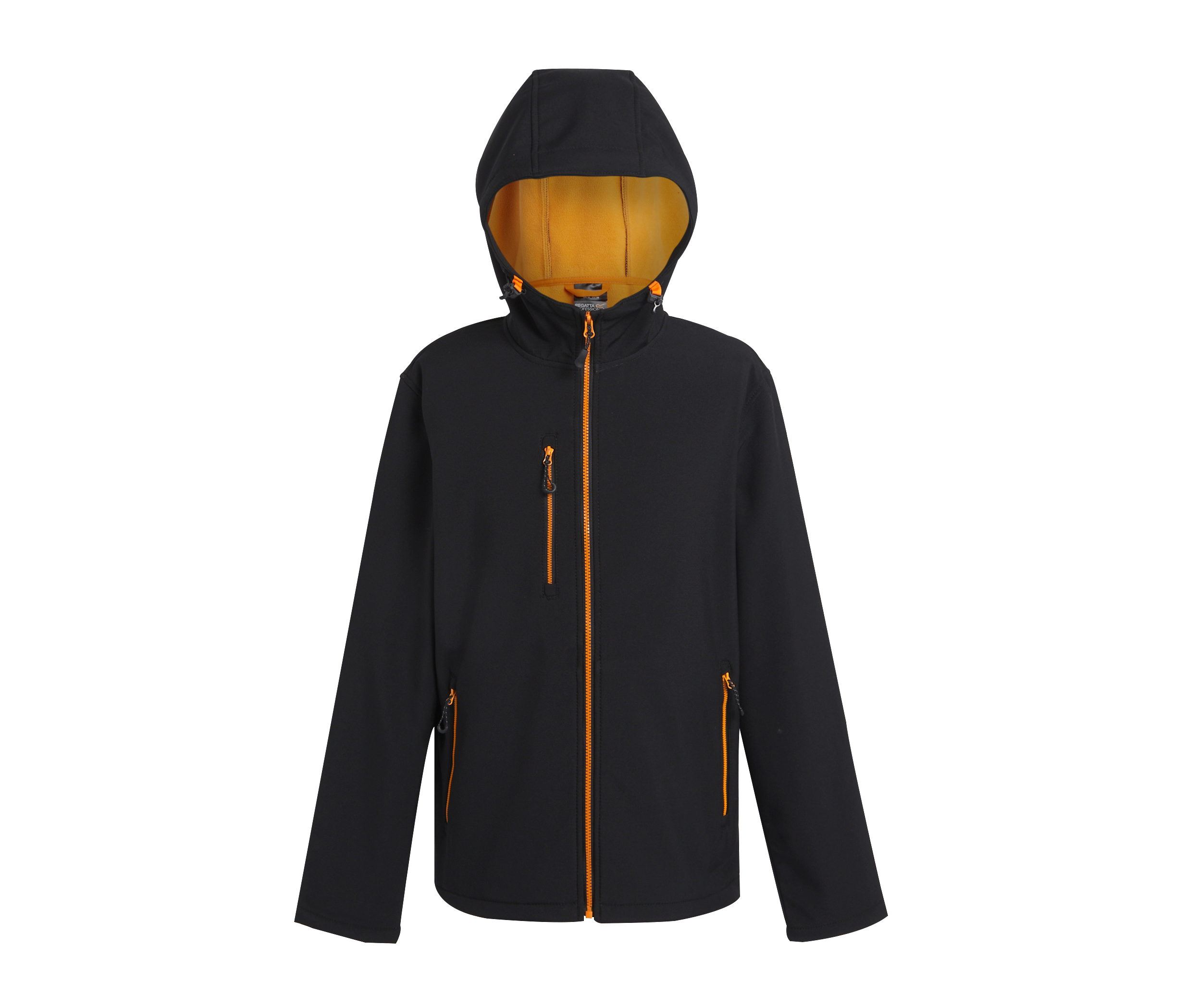 Softshell 2 Couches à Capuche - Black / Orange Pop